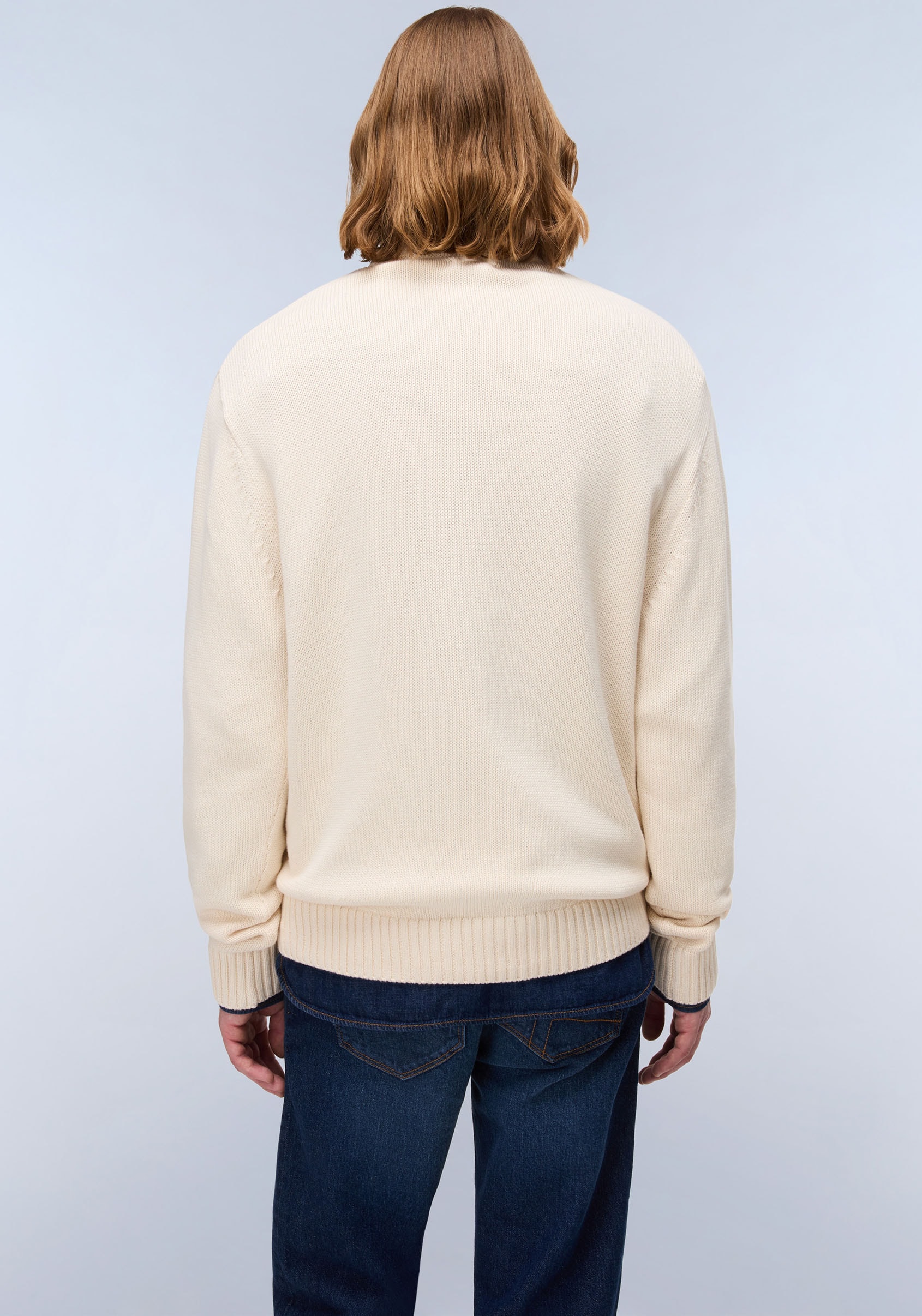 Napapijri Strickpullover »MURA«, Rundhals, Rippbündchen, Markenstickerei