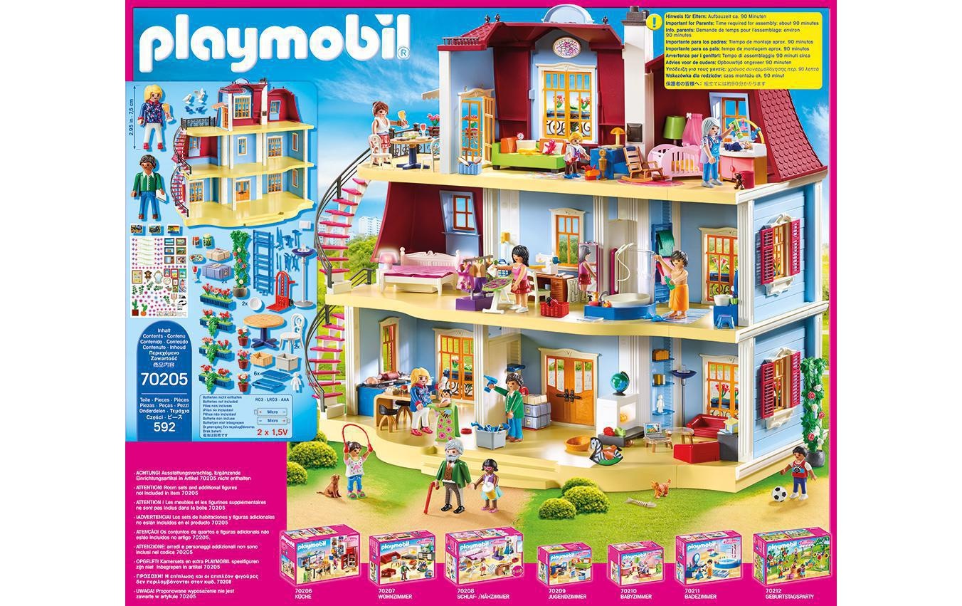 Playmobil® Spielbausteine »Dollhouse Mein Grosses Puppenhaus 70205«, (592 St.)