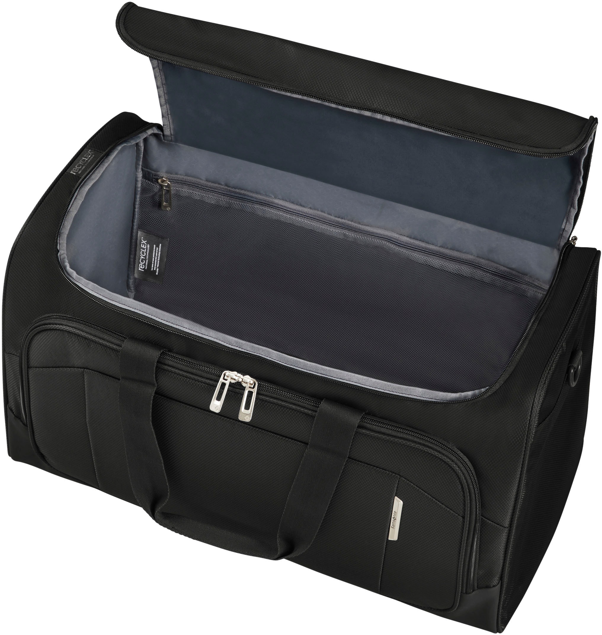 Samsonite Reisetasche »RESPARK, ozone black, 55 cm«, Handgepäcktasche Reisegepäck mit Trolley-Aufsteck-System