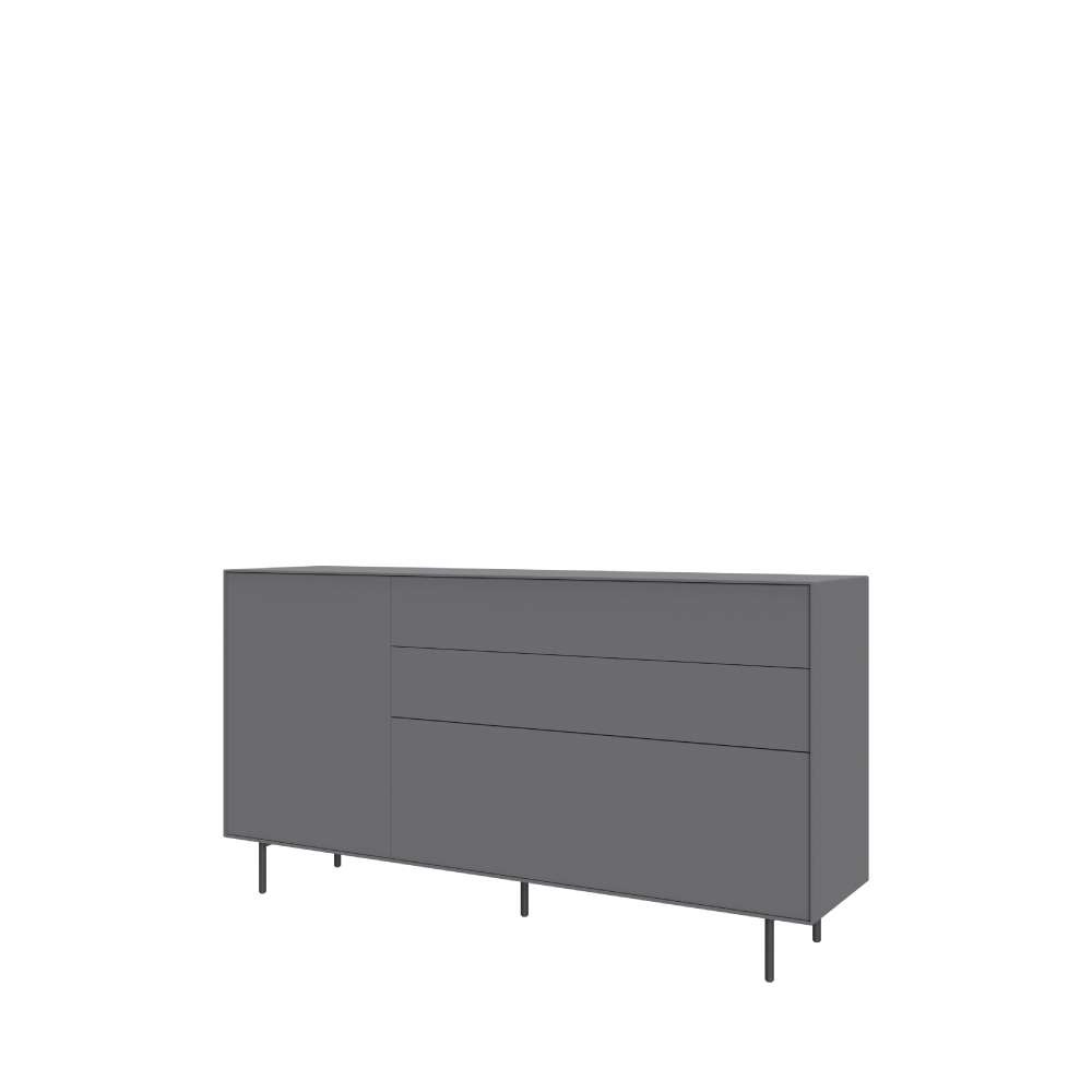 LeGer Home by Lena Gercke Sideboard "Essentials, Kommode, Anrichte, Kombikommode, Schrank mit Metallfüßen" Breite: 111 cm, UV lackiert, Push-to-open-Funktion