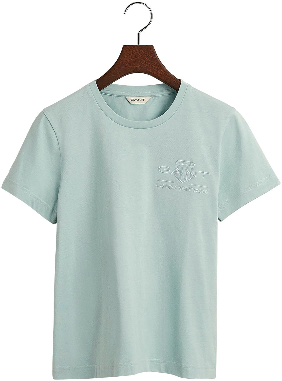 Schweiz Gant kaufen SHIELD T-Shirt Saumkanten TONAL online an KA Jelmoli-Versand »REG mit Zwillingsnähten bei T-SHIRT«, den