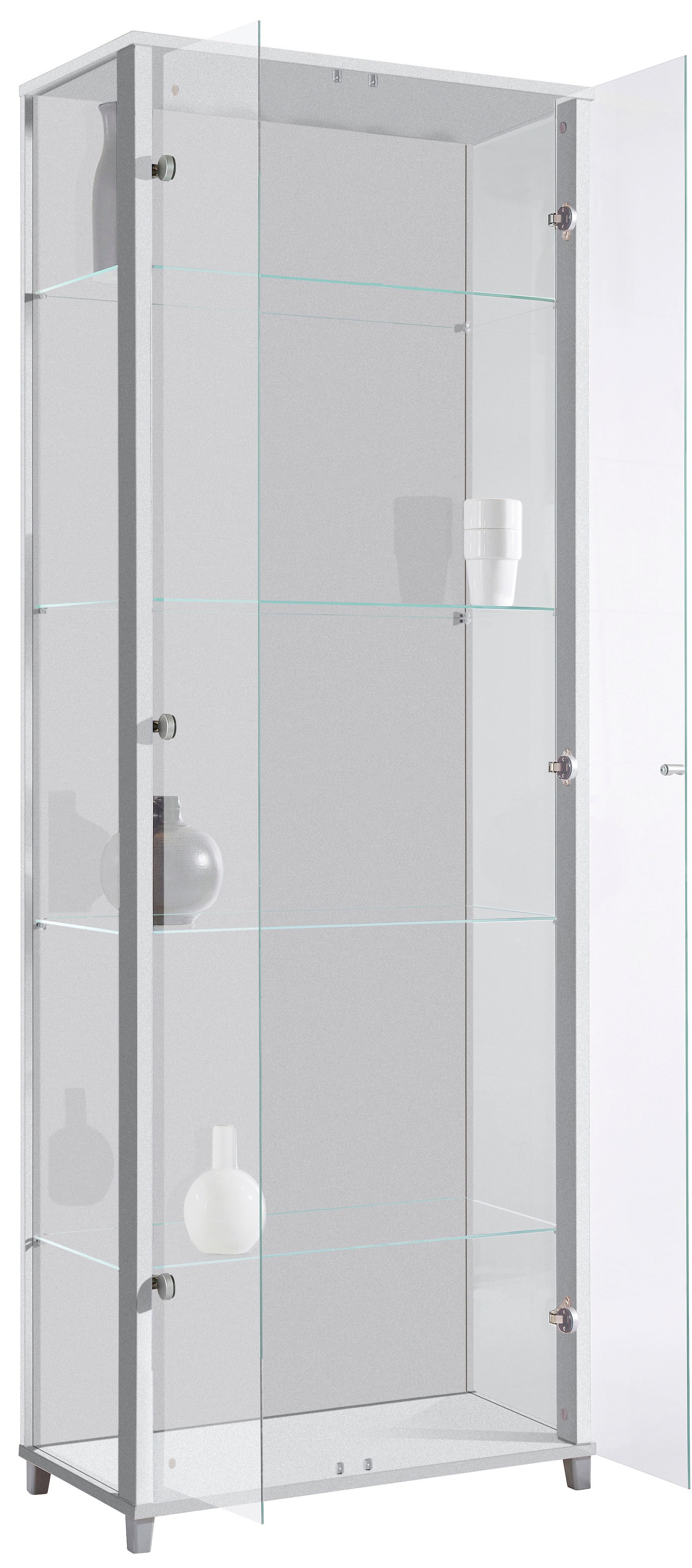 fif möbel Vitrine "OPTIMA" Standvitrine, Vitrinenschrank, Glasvitrine, Sammlervitrine