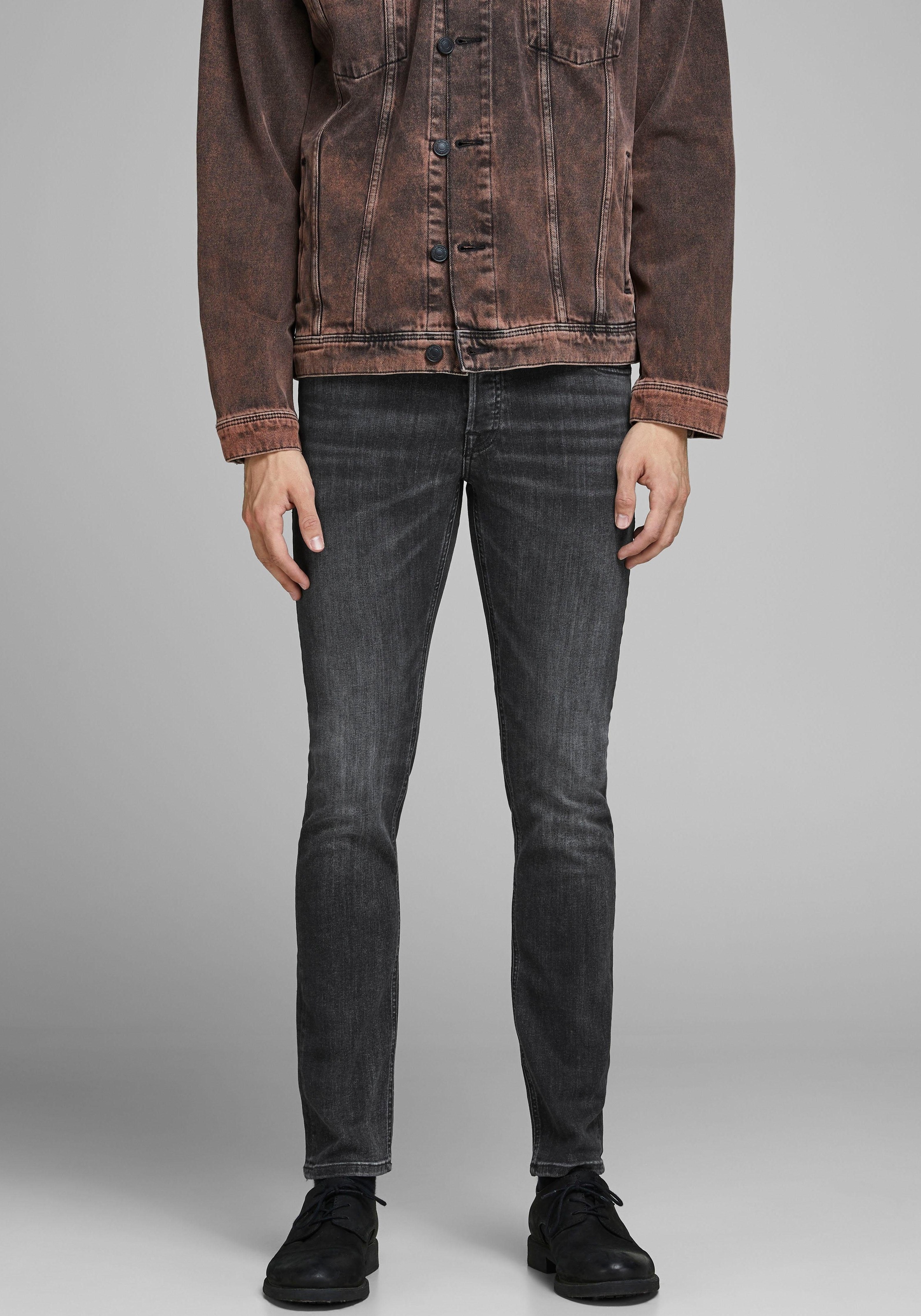 Jack & Jones Slim-fit-Jeans »JJIGLENN Slim-Fit mit Stretch und praktischer 5-Pocket-Form« mit Abriebeffekten