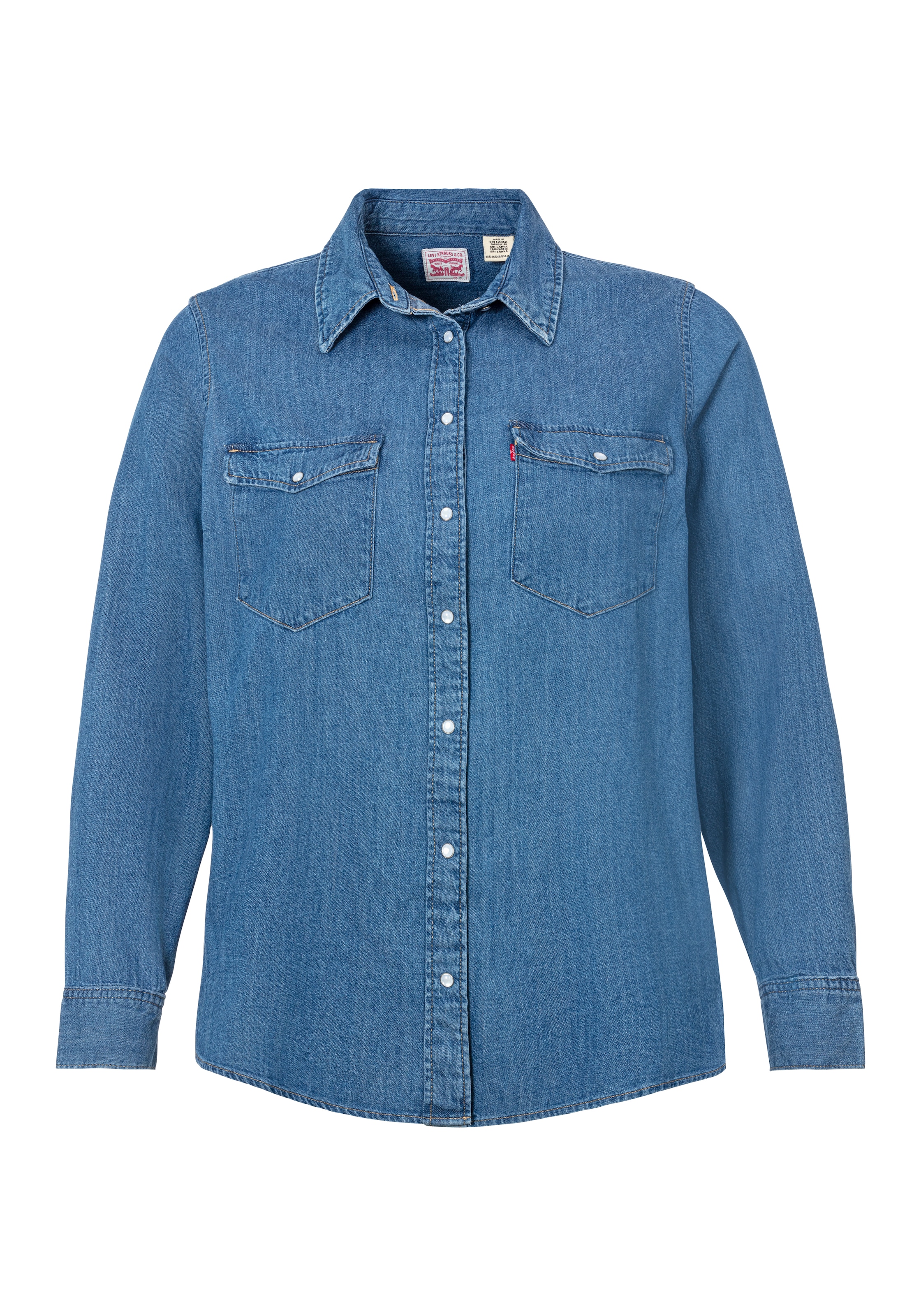 Levi's® Plus Jeansbluse »ESSENTIAL WESTERN«, mit zwei Brusttaschen und Druckknöpfen