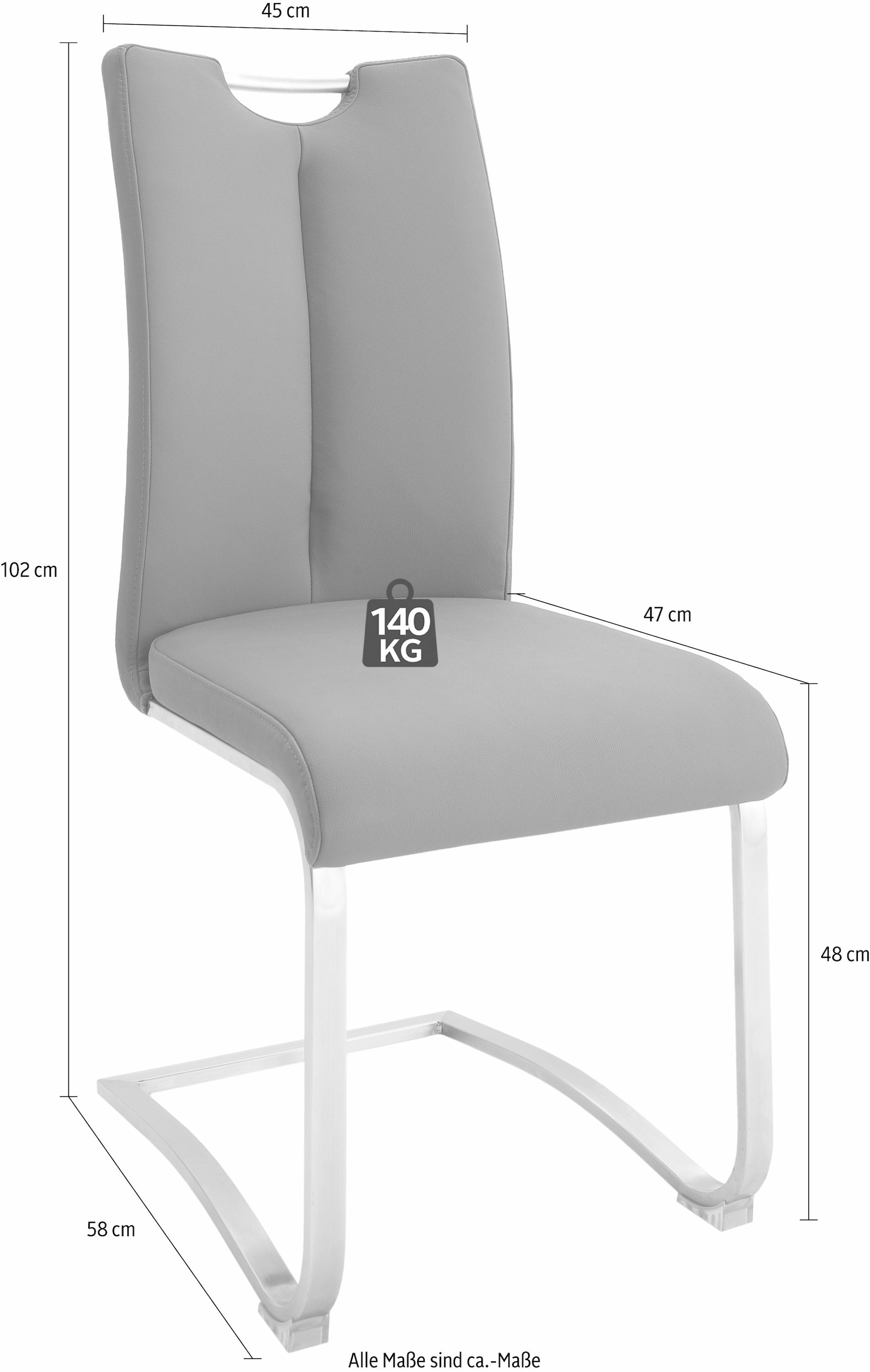 MCA furniture Freischwinger »Artos«, (Set), 2 St., Leder, Stuhl mit  Echtlederbezug, bis 140 Kg belastbar online shoppen | Jelmoli-Versand