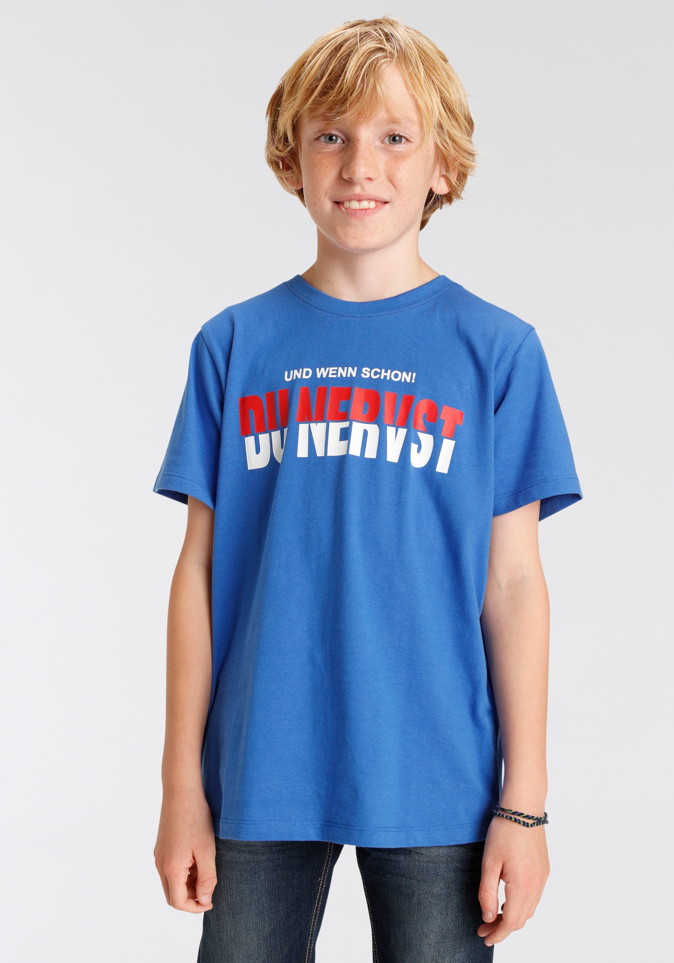 T-Shirt KIDSWORLD kaufen Sprücheshirt »DU | NERVST«, Jelmoli-Versand online ✵