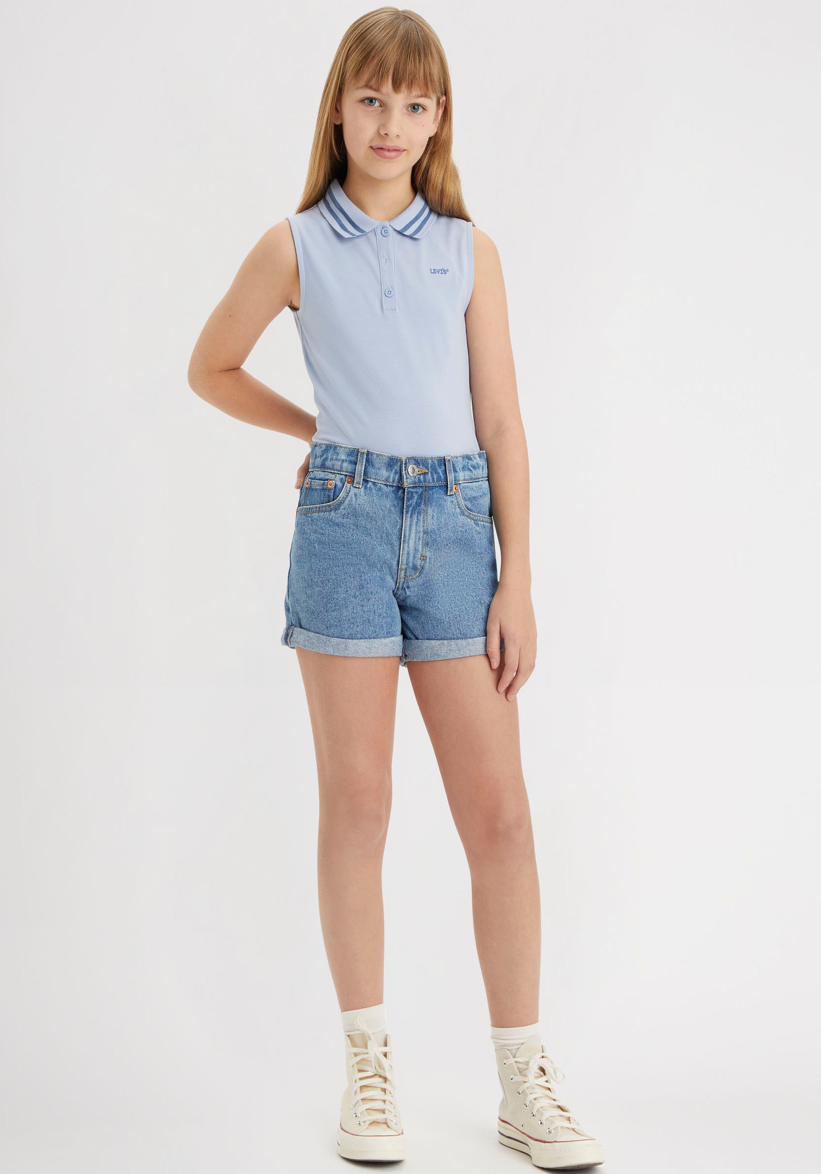 Levi's® Kids Jeansshorts »LVG MINI MOM SHORT W/ ROLL CUF«, for GIRLS