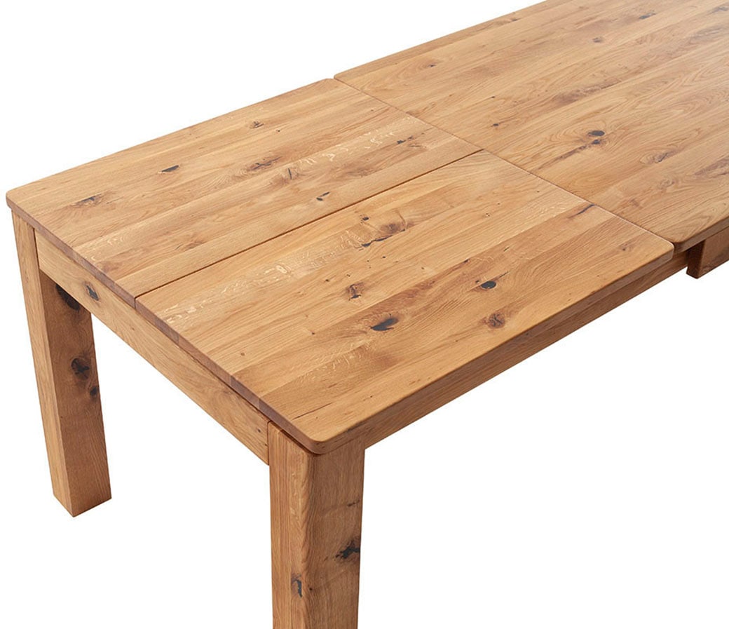 MCA furniture Esstisch »ETNA 4-Fuss Tisch«, (Einzelstück), Massivholz,durchgehende Lamelle,Stollenfuss 10x10cm,Tischplatte 2,5cm