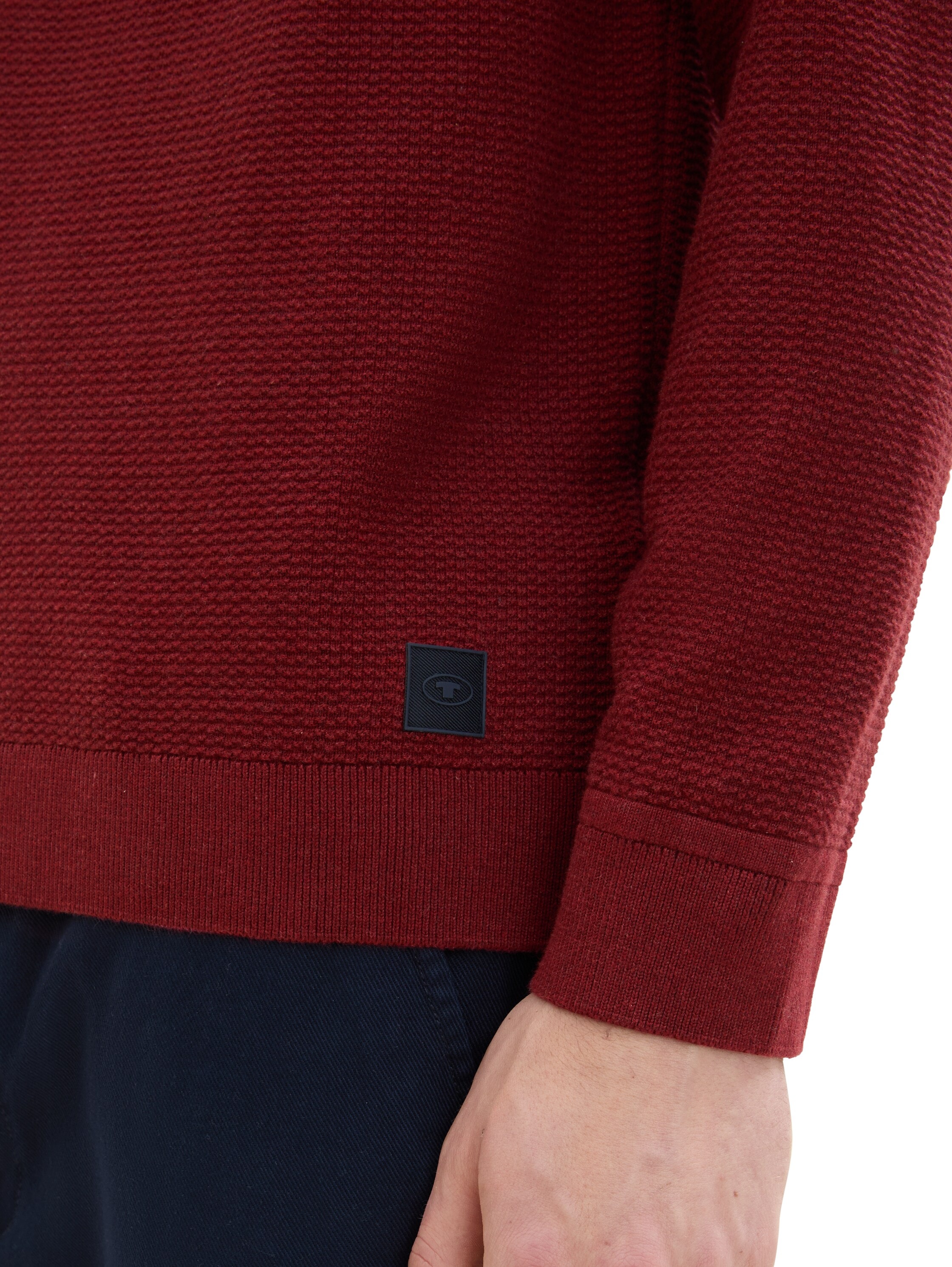 TOM TAILOR Strickpullover, mit Logo-Badge an der Seite