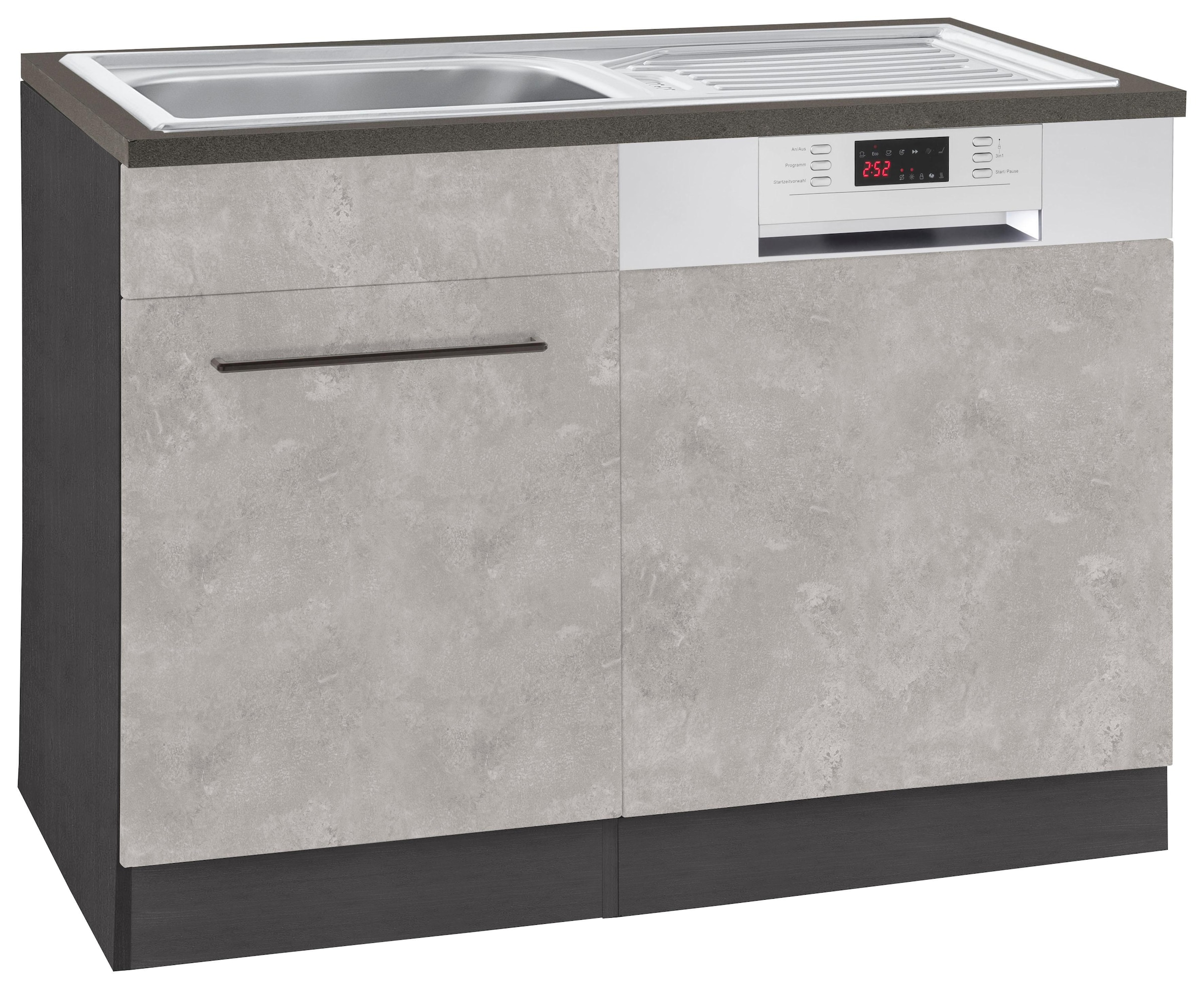 ❤ HELD MÖBEL Spülenschrank Jelmoli-Online Metallgriff im kaufen cm inkl. breit, 110 für Tür/Sockel »Tulsa«, Einbaugeschirrspüler, Shop