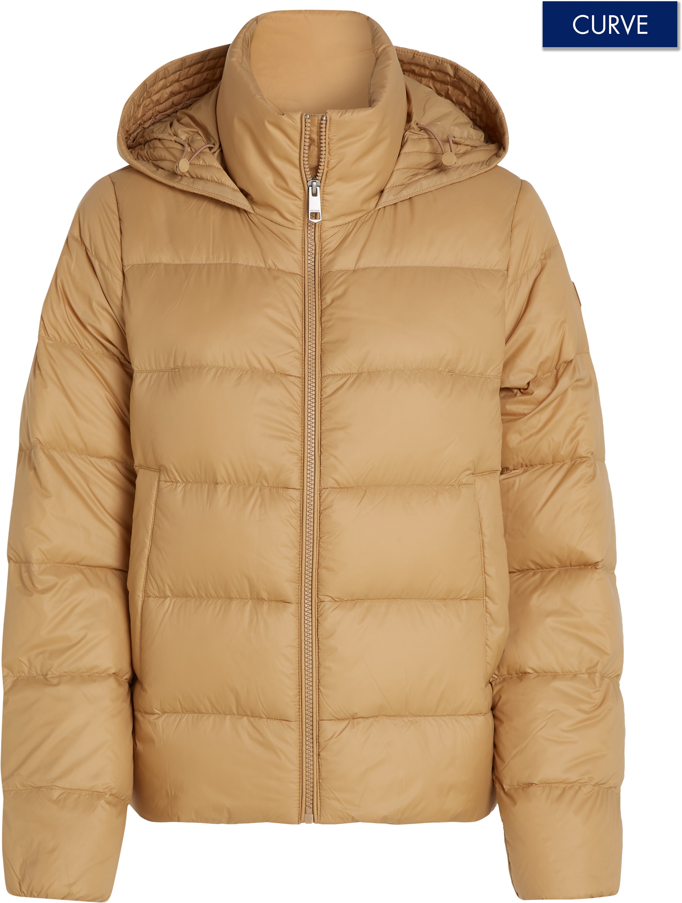 Tommy Hilfiger Curve Steppjacke »CRV CASUAL LW DOWN HOOD JACKET«, mit Kapuze, in Grossen Grössen, mit Kapuze, Stehkragen, Reissverschluss