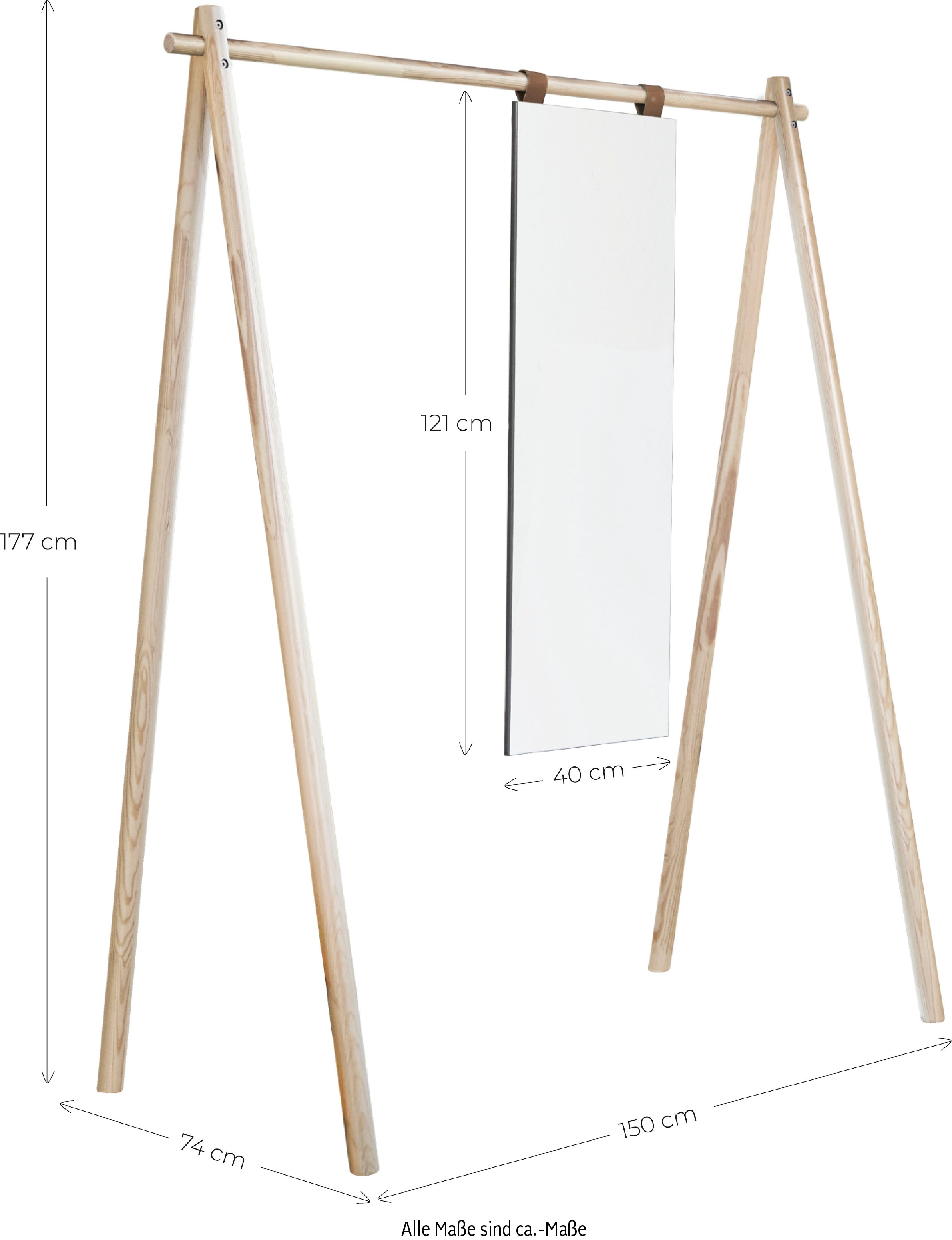 Karup Design Garderobenständer »Hongi«, Aus FSC®-zertifiziertem Kiefernholz, 75 cm breit