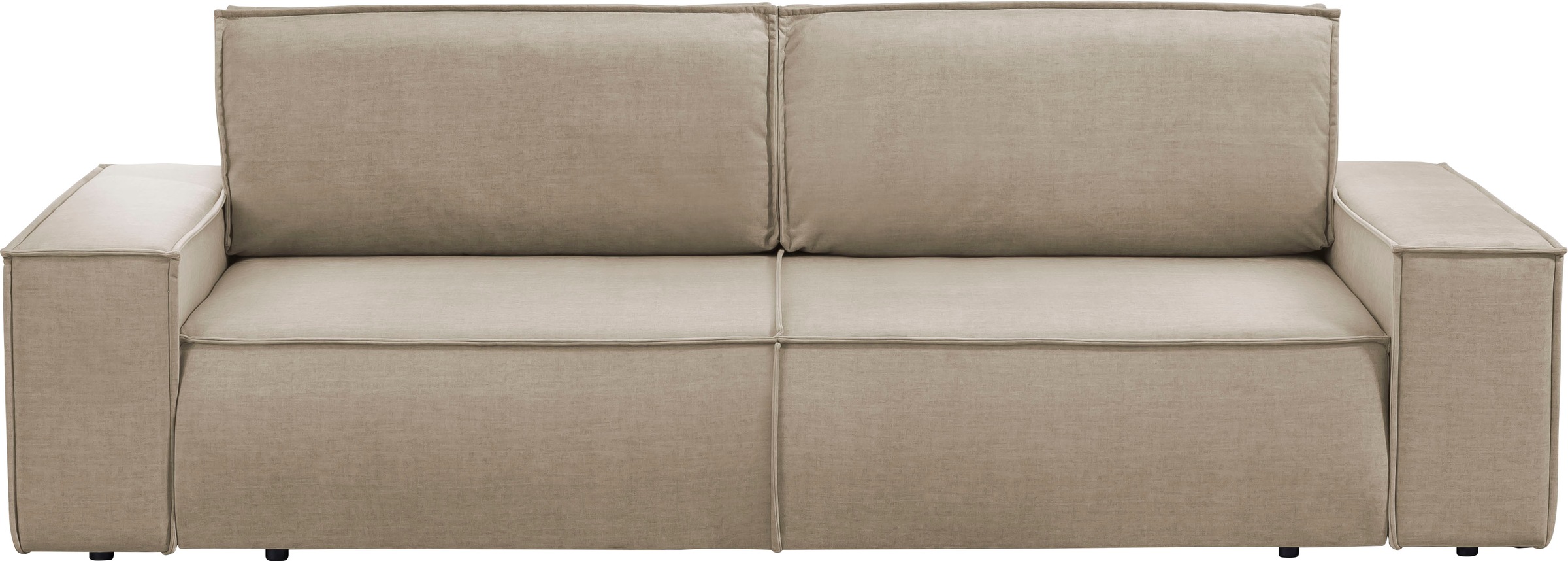 Home affaire 3-Sitzer »SHERWOOD Schlafsofa (257cm) Cord, Samtvelours, Vintage-Lederoptik«, Schlaffunktion mit Bettkasten (ca. 136/200cm)