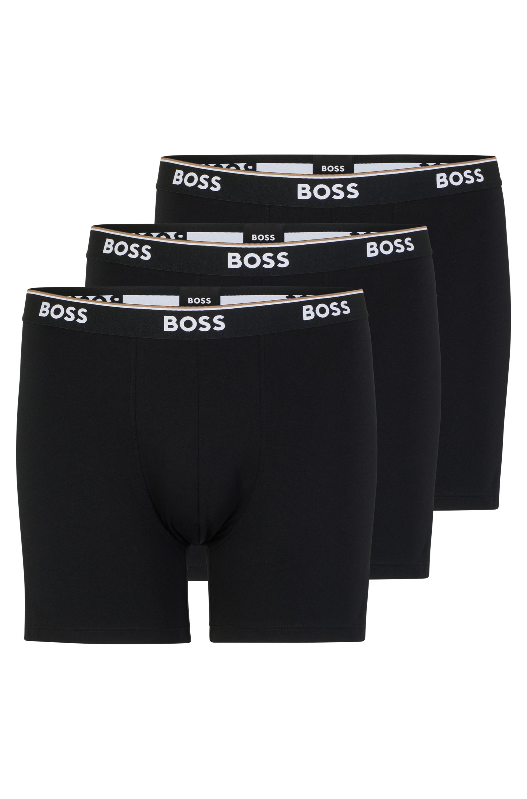 BOSS Langer Boxer Packung, 3er-Pack, mit Logo-Bund