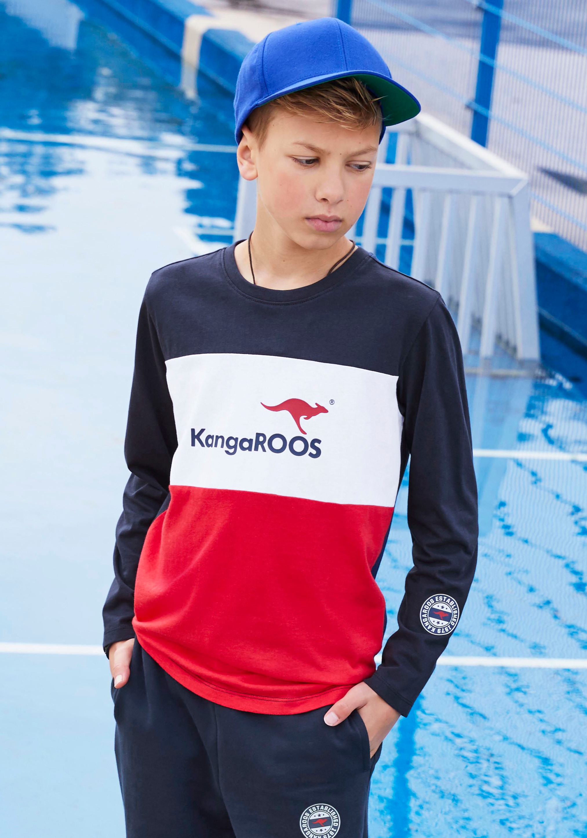 ✵ KangaROOS Langarmshirt, im | Jelmoli-Versand online Design colorblocking bestellen