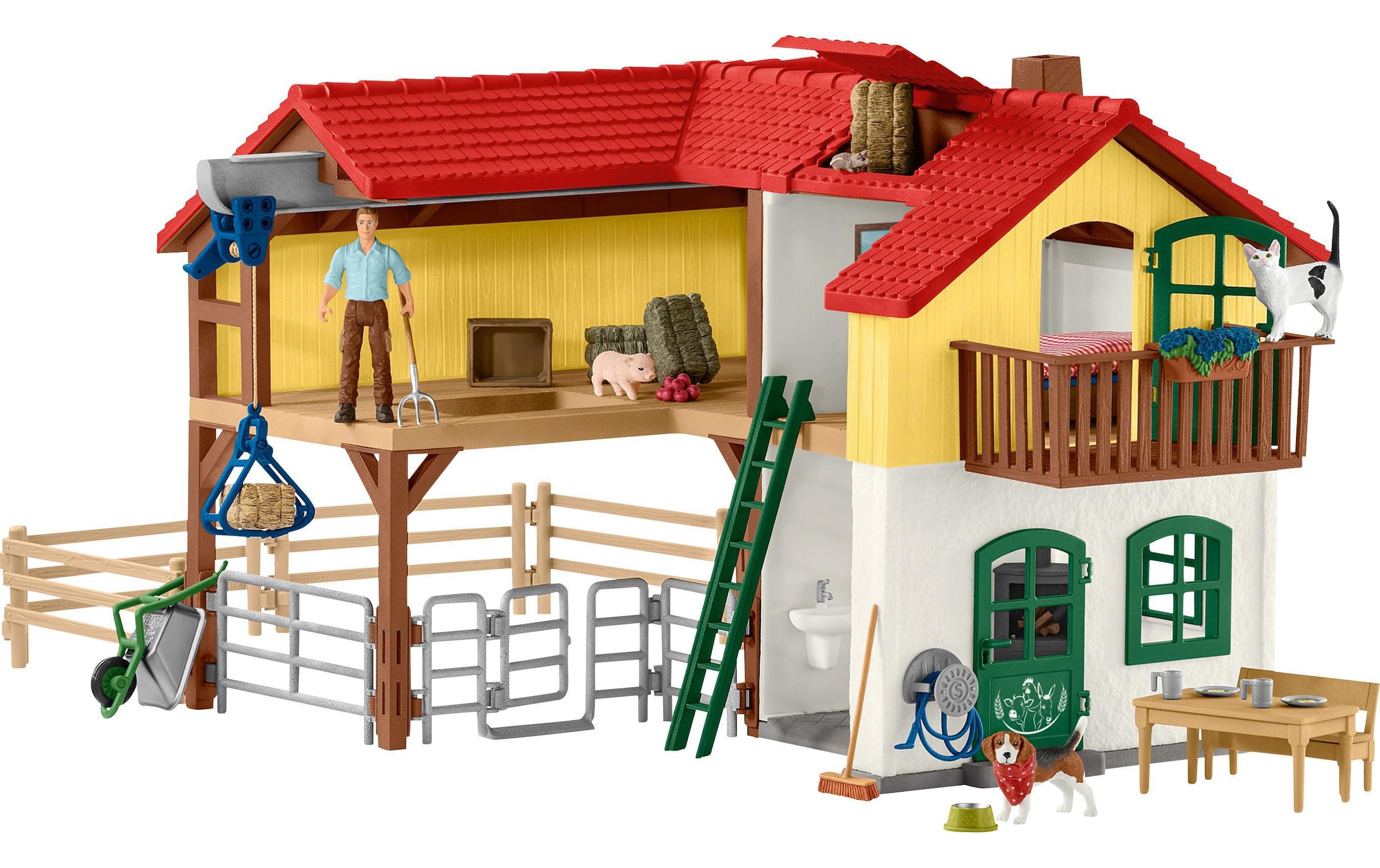 Schleich® Spielwelt »arm World Bauernhaus mit Stall«