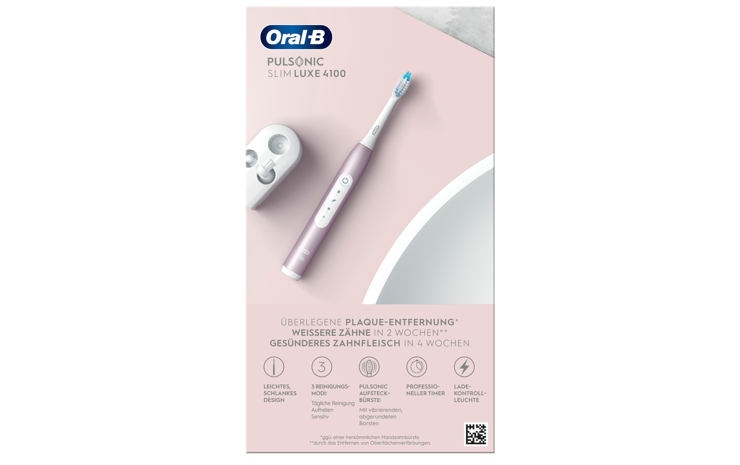 Oral-B Schallzahnbürste »Luxe 4100 Rosegold«, 1 St. Aufsteckbürsten