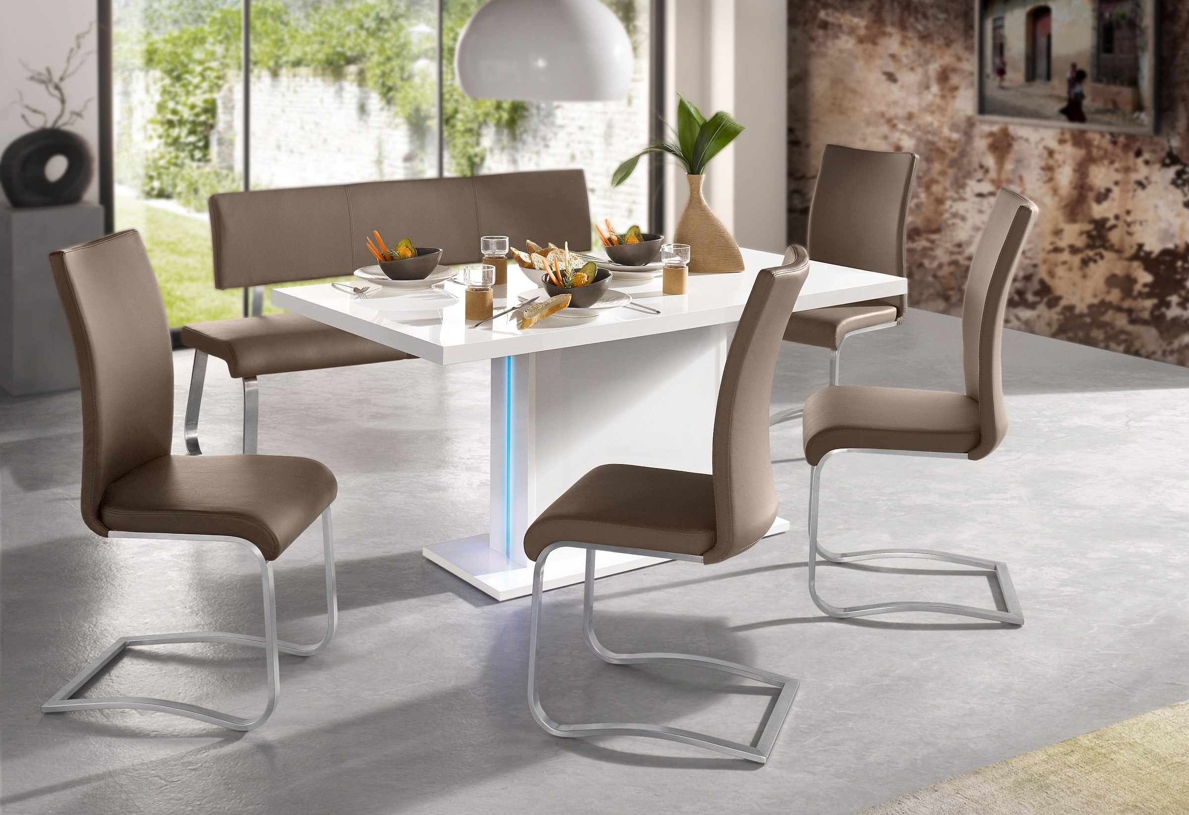 MCA furniture Polsterbank »Arco, TOPSELLER!«, (1 St., Polsterbank, Esszimmerbank), belastbar bis 280 kg, Kunstleder, in verschiedenen Breiten