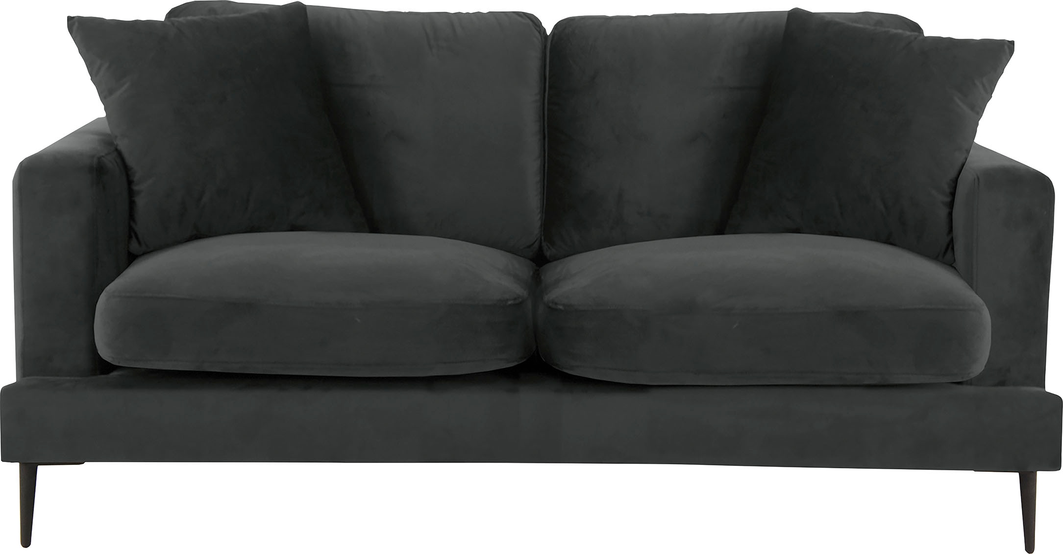 Leonique 2-Sitzer »Cozy elegantes Designsofa, Masse B/T/H: 151/97/80 cm«, mit losen Kissen und Metallbeinen