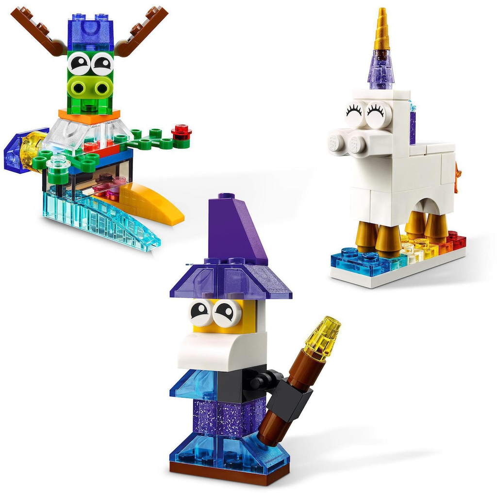 LEGO® Konstruktionsspielsteine »Kreativ-Bauset mit durchsichtigen Steinen (11013), LEGO® Classic«, (500 St.)