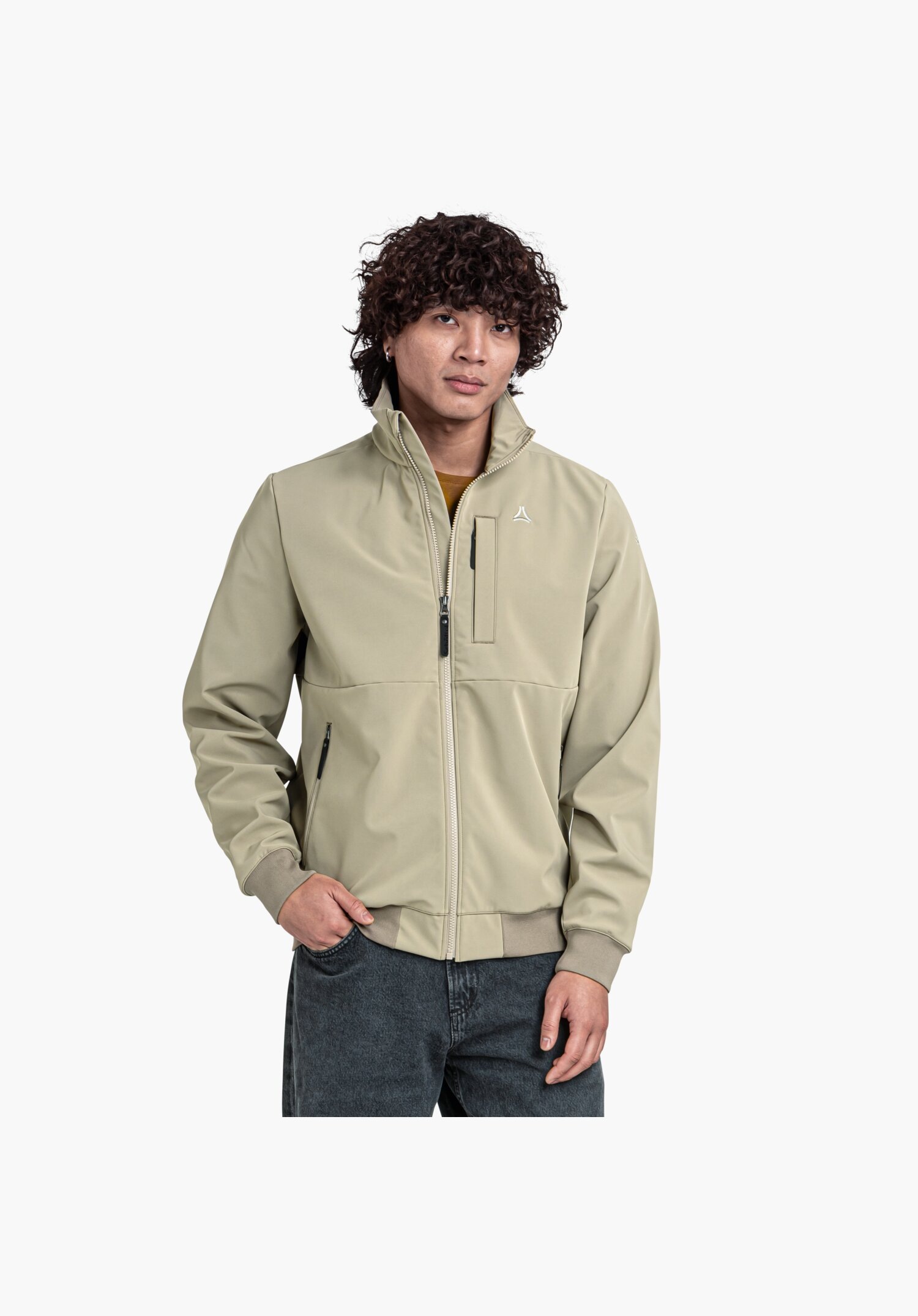 Schöffel Braun Softshelljacke "Softshell Jk Style Suavio Mns" Wasserabweisend, Windabweisend, Atmungsaktiv, Mit Reissverschluss