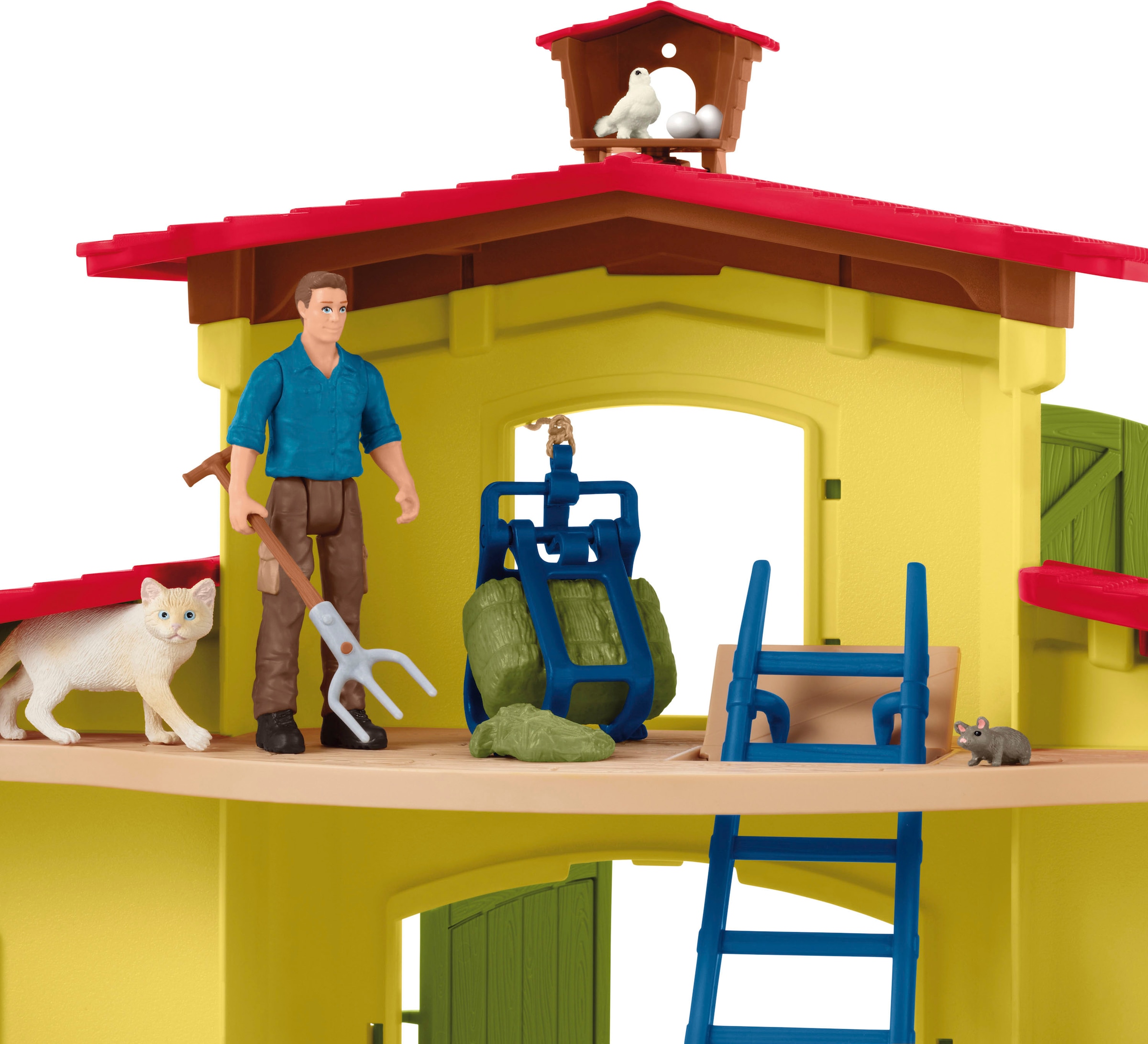 Schleich® Spielwelt »FARM WORLD, Grosser Stall mit Tieren und Zubehör (42605)«, Made in Europe