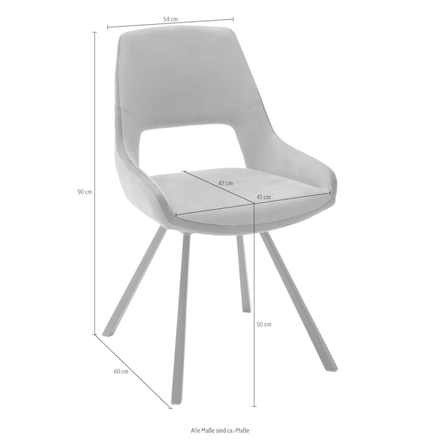 MCA furniture Esszimmerstuhl »Bayonne«, (Set), 2 St., 2-er Set, Stuhl 180°drehbar  mit Nivellierung, belastbar bis 120 kg online bestellen | Jelmoli-Versand