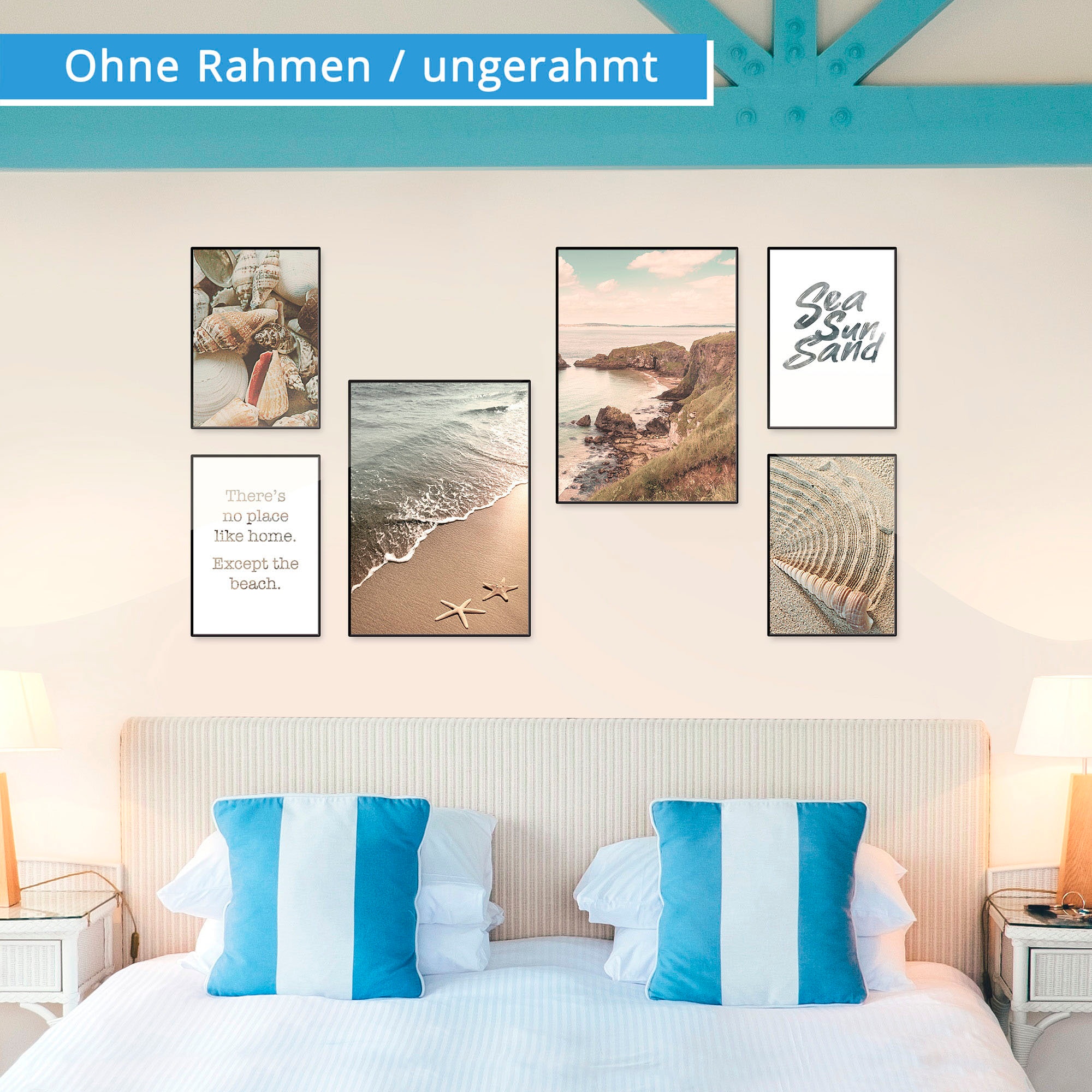 Artland Poster »Urlaubsgefühle«, Strand, (6 St.), Poster, Wandbild, Bild,  Wandposter online bestellen | Jelmoli-Versand