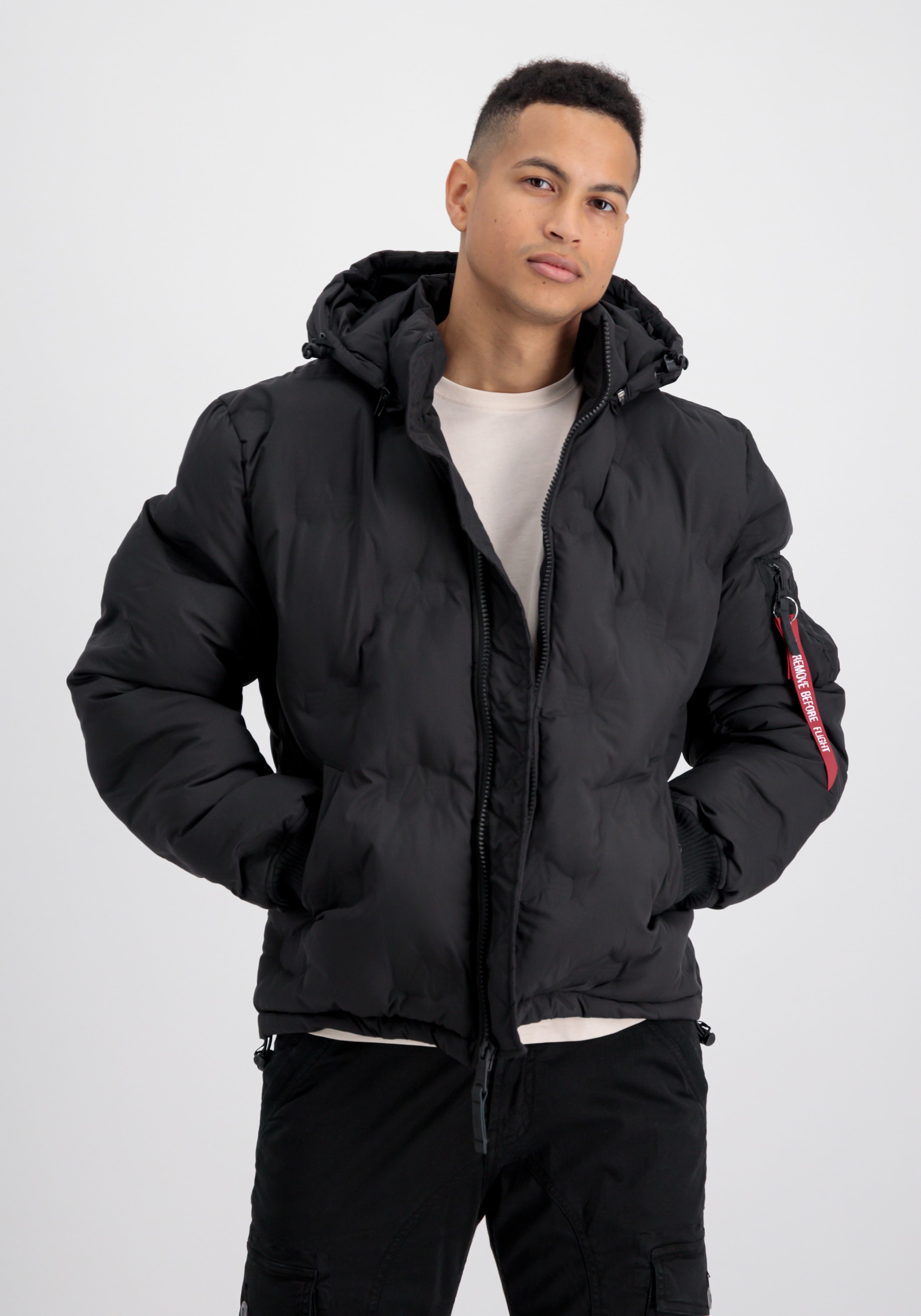 Winterjacke »Alpha Industries Men - Cold Weather Jackets Hooded Logo Puffer«