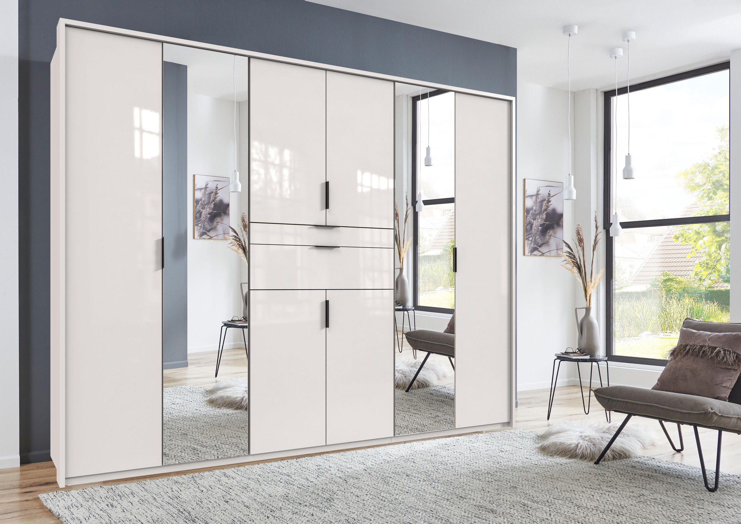 Wimex Drehtürenschrank »Moldau Kleiderschrank mit Spiegel Schlafzimmerschrank Bestseller«, Wähle deine Innenausstattung fertig konfiguriert im Schrank