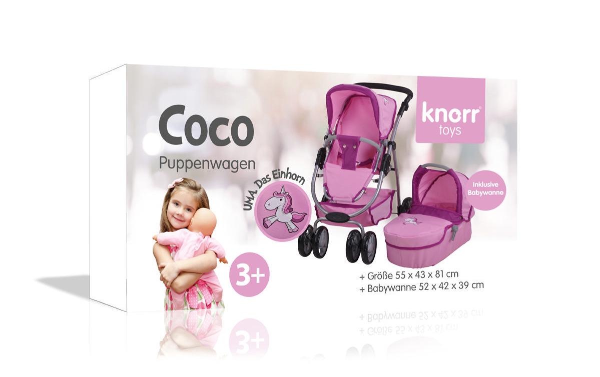 Knorrtoys® Puppenwagen »Coco UMA das Einhorn«