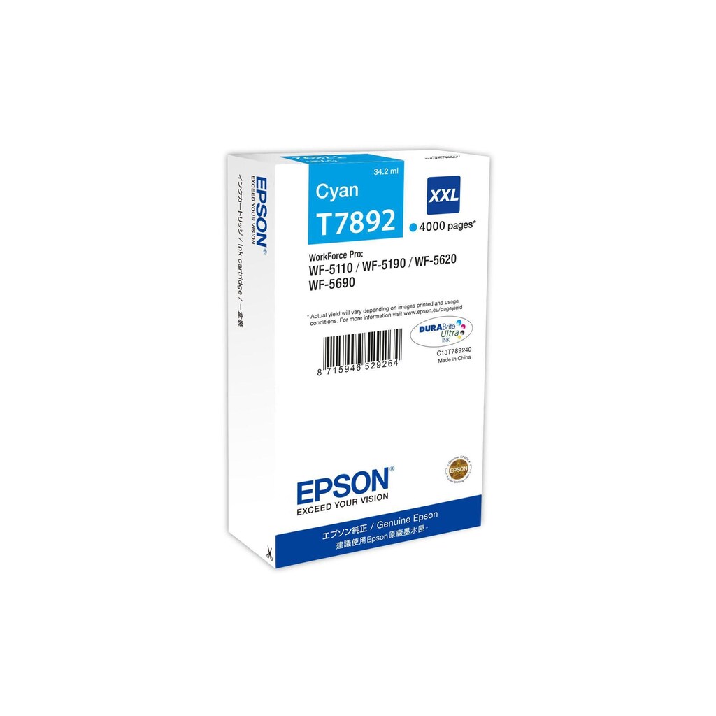 Epson Tintenpatrone »C13T789240 Cyan«