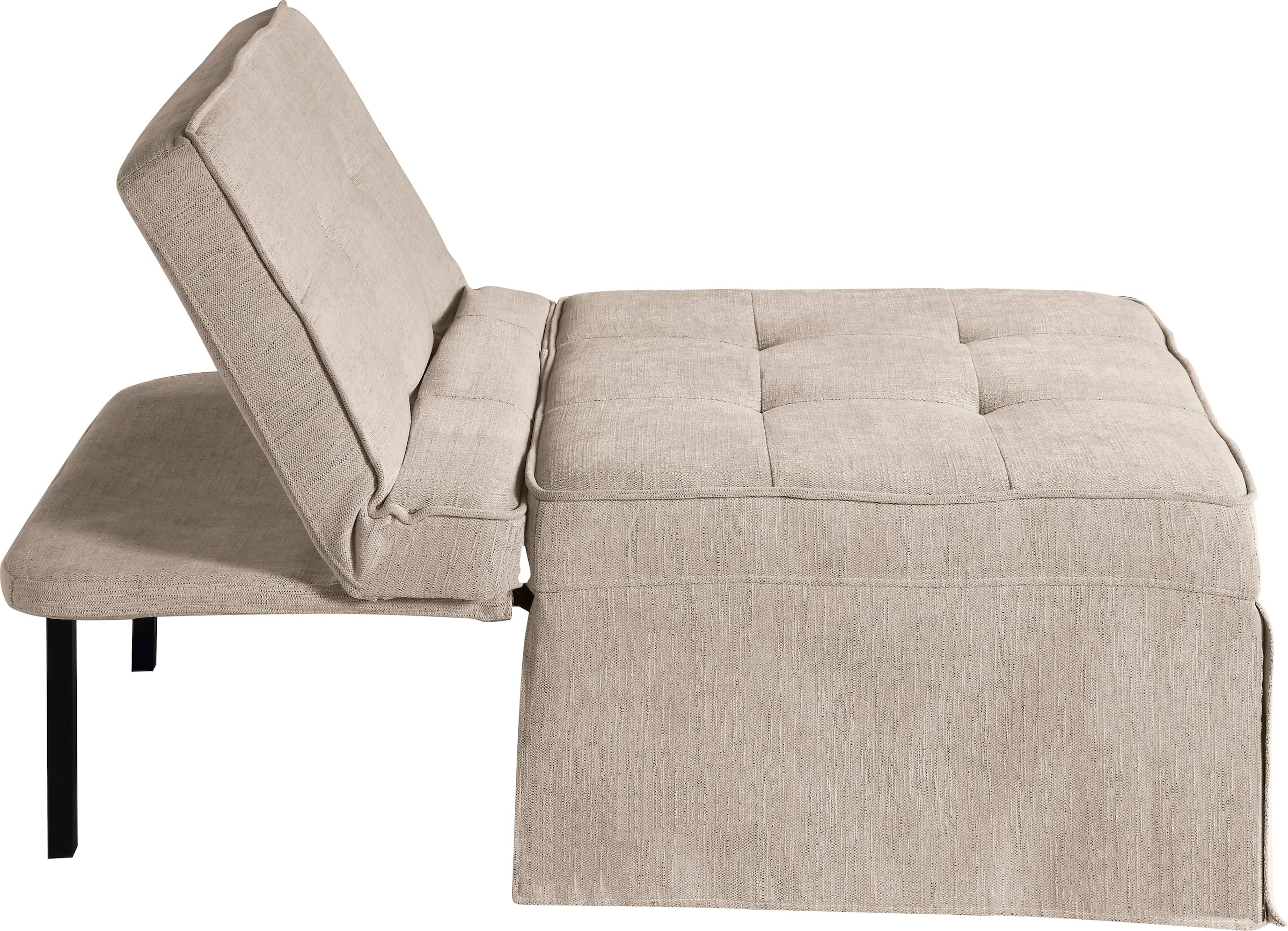 ATLANTIC home collection Schlafsofa Finn, wandelbar zum Loungesessel, Relaxliege und Gästebett, inkl. Kissen