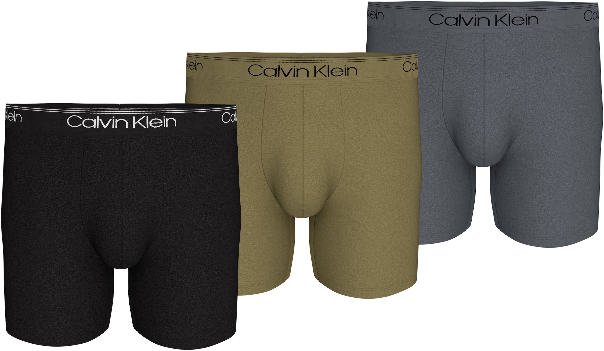 Calvin Klein Underwear Boxer »BOXER BRIEF 3PK« Packung, 3er-Pack, mit längerem Bein & Logo-Elastikbund