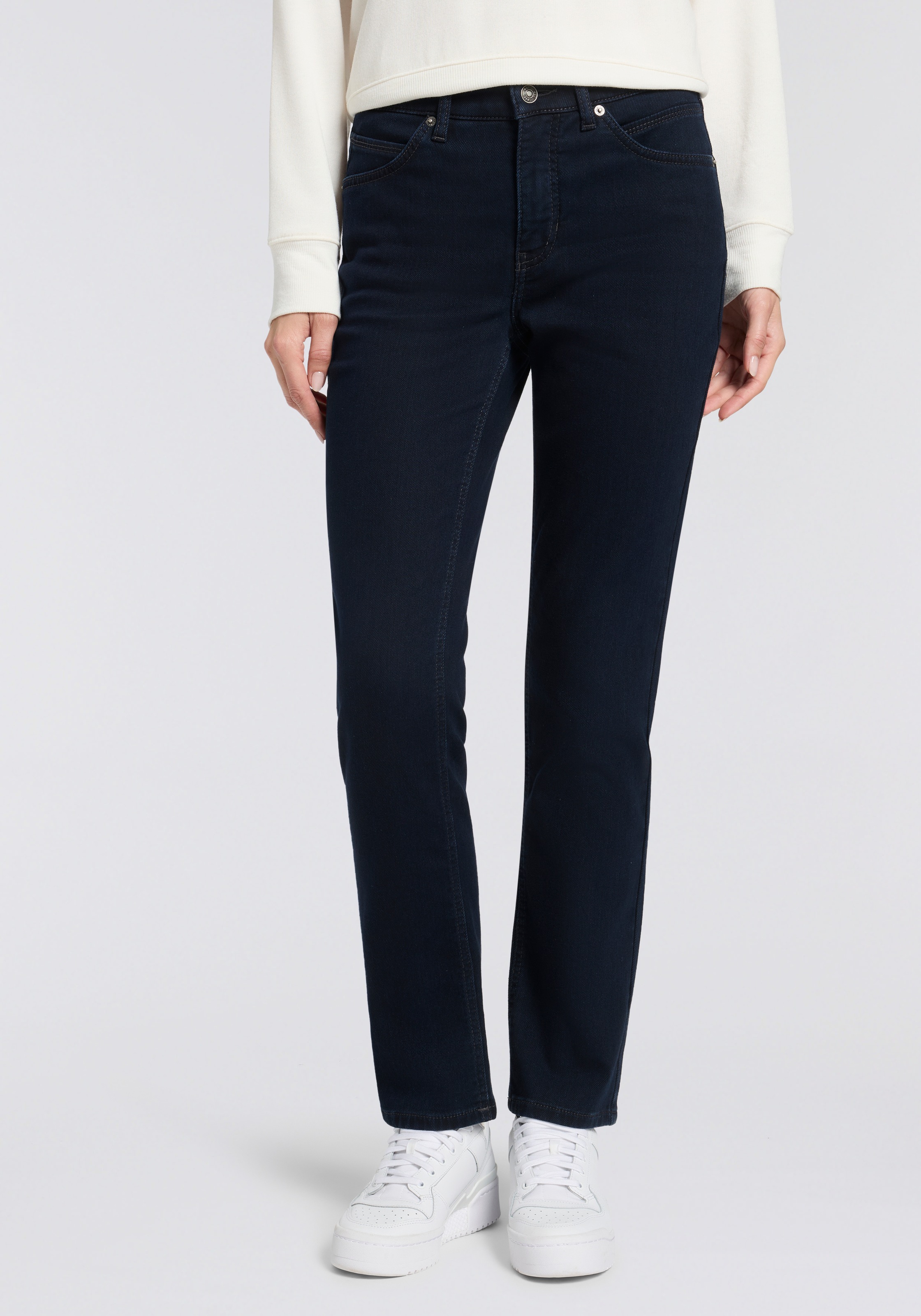 MAC Straight-Jeans »MACMELANIE« Sportives Naht-Detail am Tascheneingriff