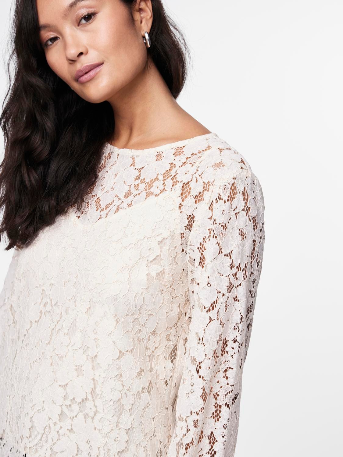 Y.A.S Spitzenbluse »YASPERLA LS LACE TOP S. NOOS«