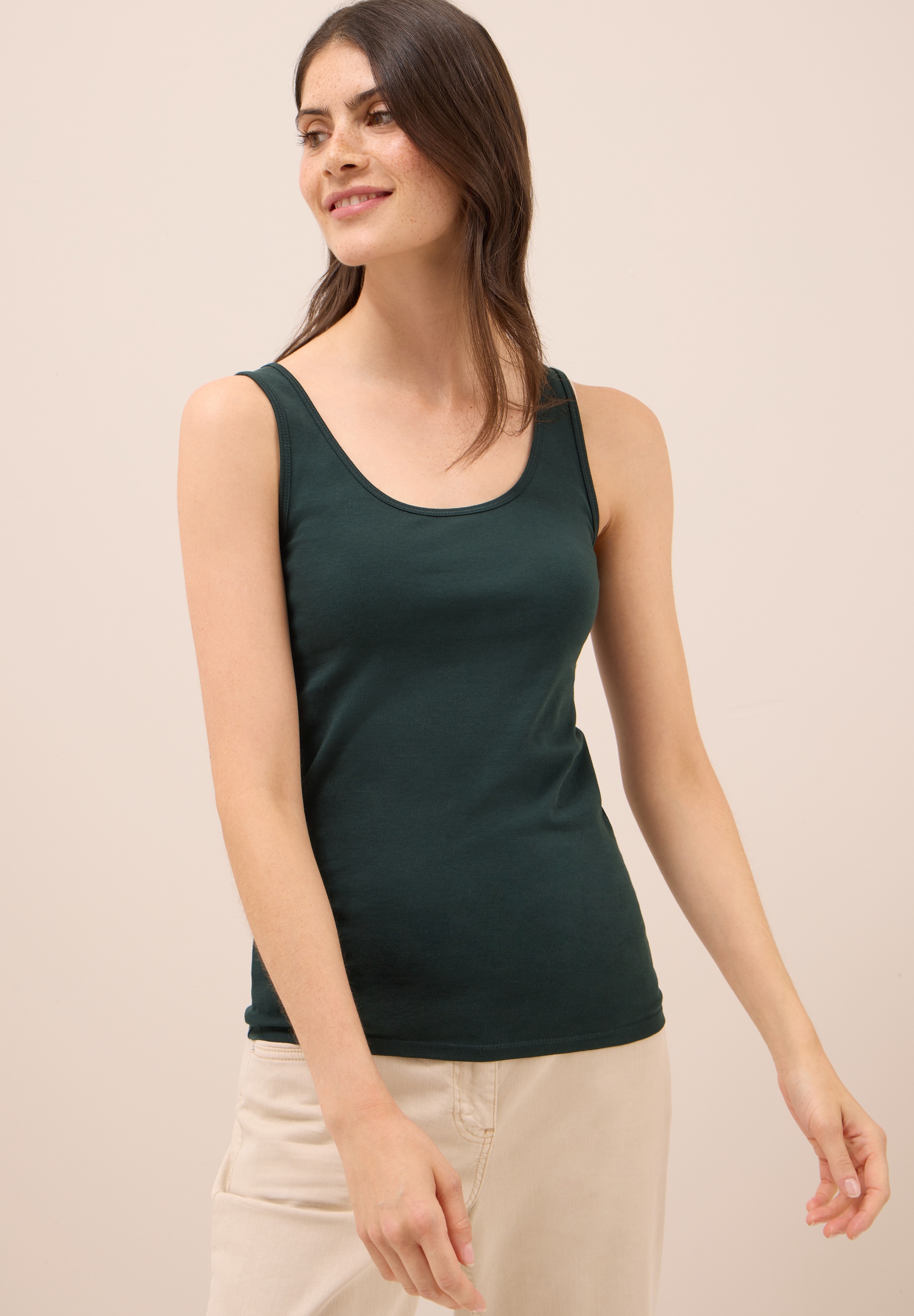 Cecil Shirttop »Style Linda« in Unifarbe