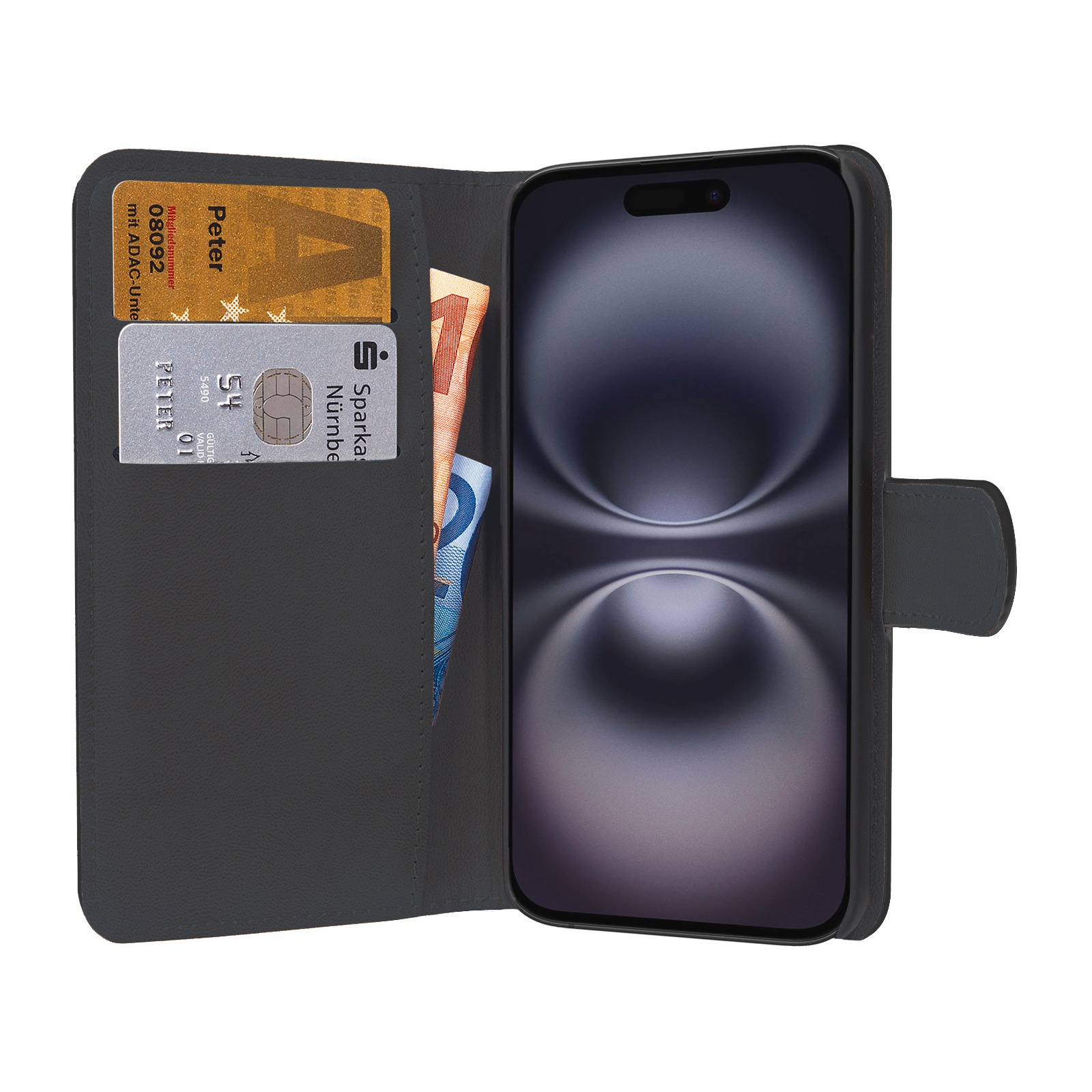 PEDEA Handyhülle »Book Cover Classic für Apple iPhone 16«, Backcover, Schutzhülle, Handyschutzhülle, Case, Schutzcase, stossfest