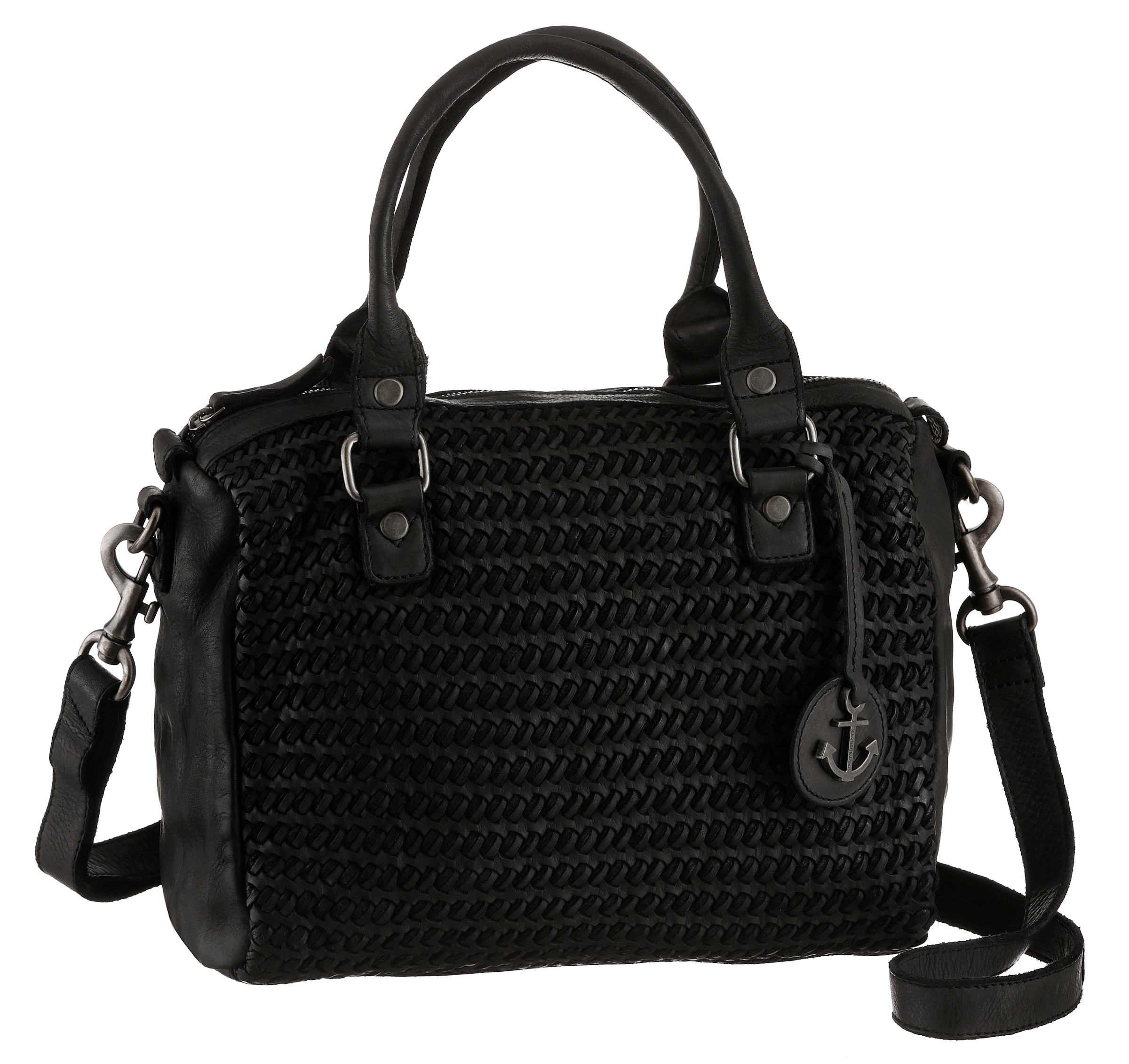 HARBOUR 2nd Hobo, Handtasche Damen Henkeltasche mit modischer Flecht-Optik