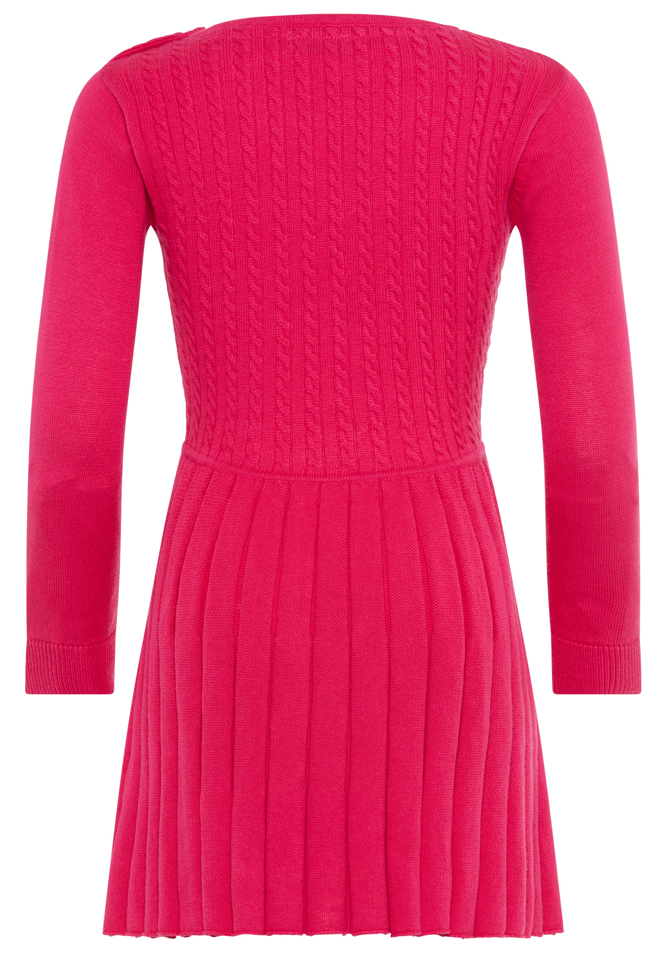 KangaROOS Strickkleid »Strickkleid mit Faltenrock«, Niedliches Strickkleid mit Zopfmuster für kleine Mädchen