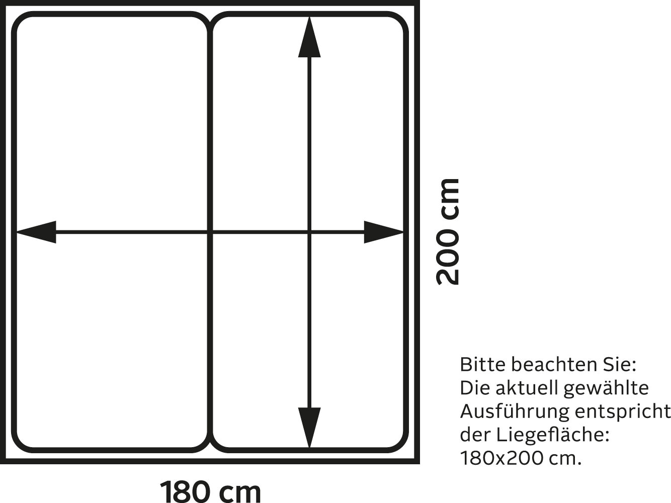 Schlafkontor Stauraumbett Mars, inklusive 2 Schubkästen und LED-Beleuchtung