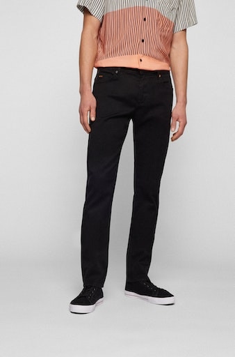 BOSS ORANGE Slim-fit-Jeans »Delaware am online | hinteren Jelmoli-Versand Leder-Markenlabel Bundabschluss shoppen mit BC-L-C«