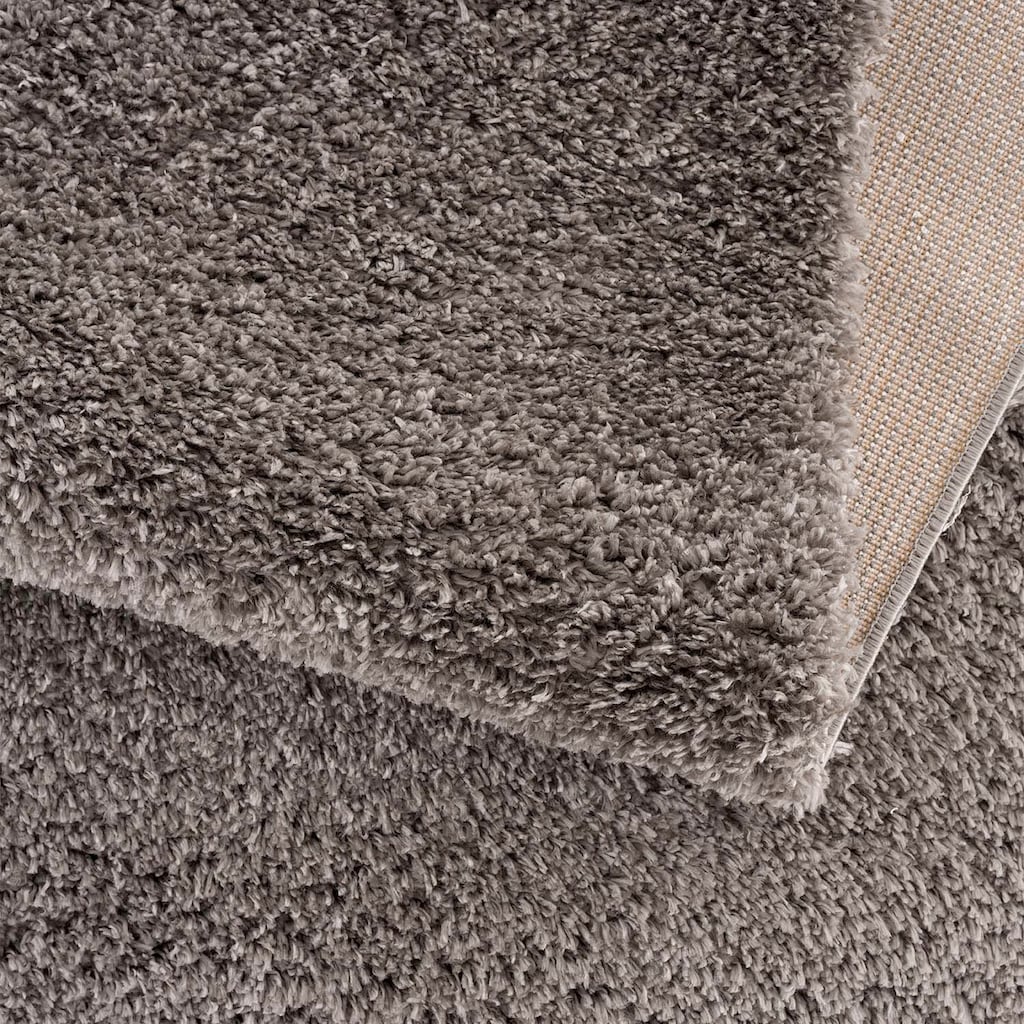 Carpet City Hochflor-Teppich »Pulpy 100«, rund, besonders weich, mit Fransen, Uni Farben
