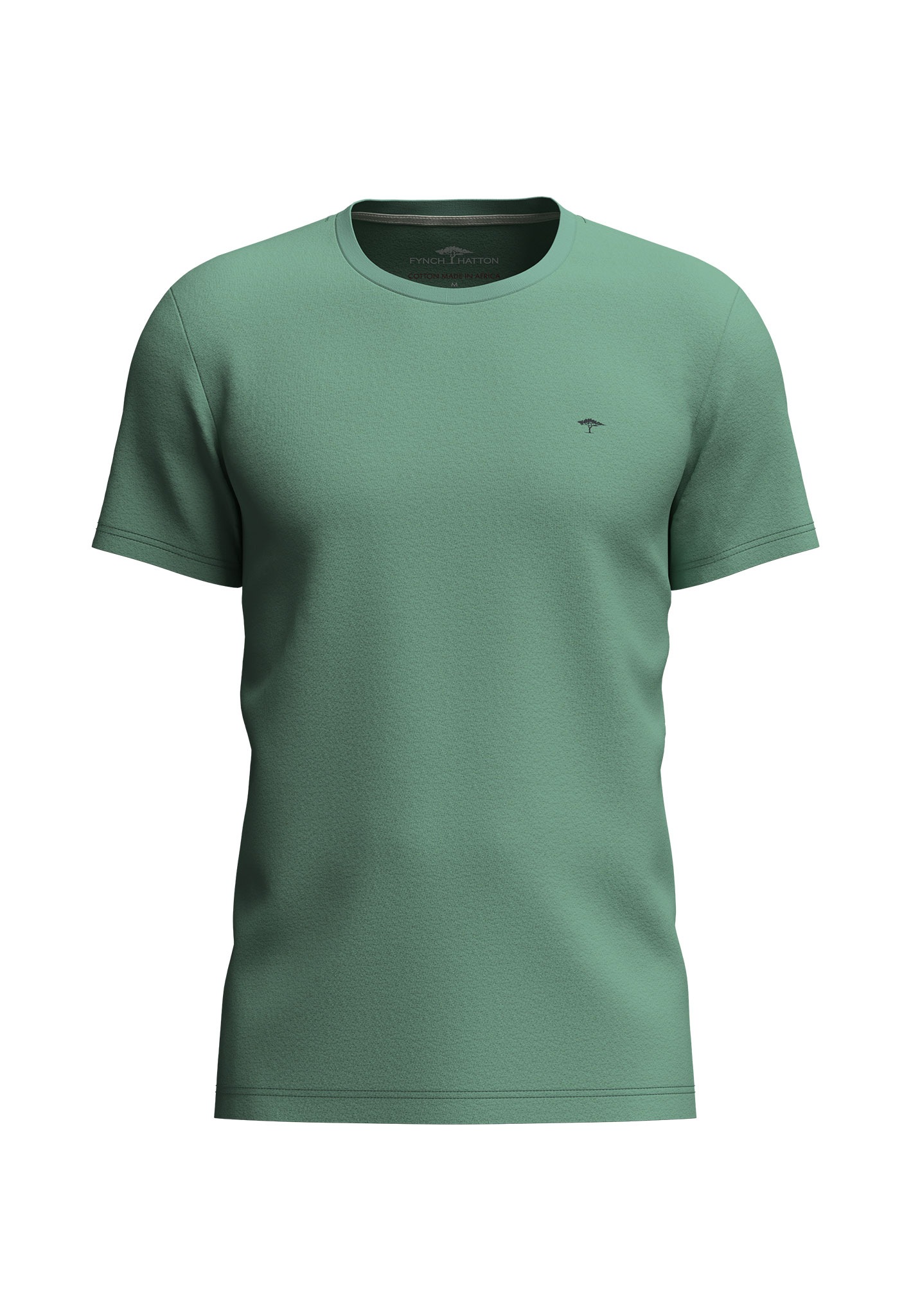 FYNCH-HATTON Rundhalsshirt unifarben, aus reiner Baumwolle