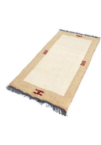 Wollteppich »Nepal Teppich handgeknüpft beige«, rechteckig