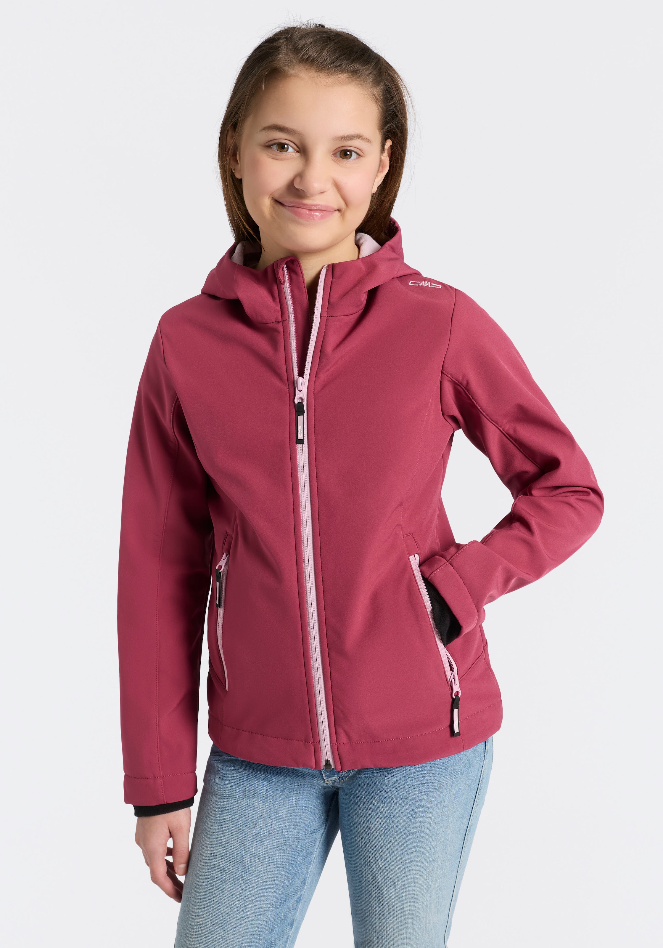 Cmp Peony Softshelljacke "Kid G Softshell Jacket" Mit Kapuze Für Kinder, Mit Kapuze, Atmungsaktiv, Wasserabweisend, Windabweisend