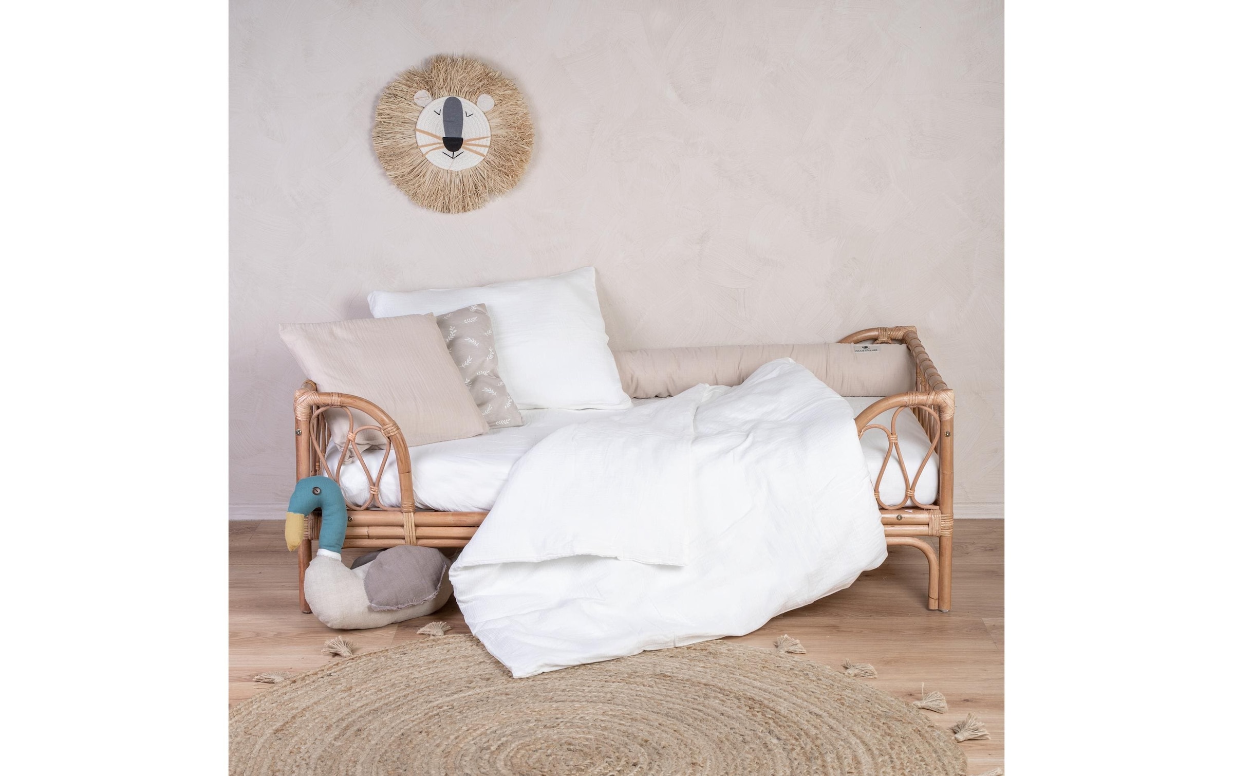 Julius Zöllner Kinderbettwäsche »Musselin Ivory 100 x 135 + 40 x 60 cm«