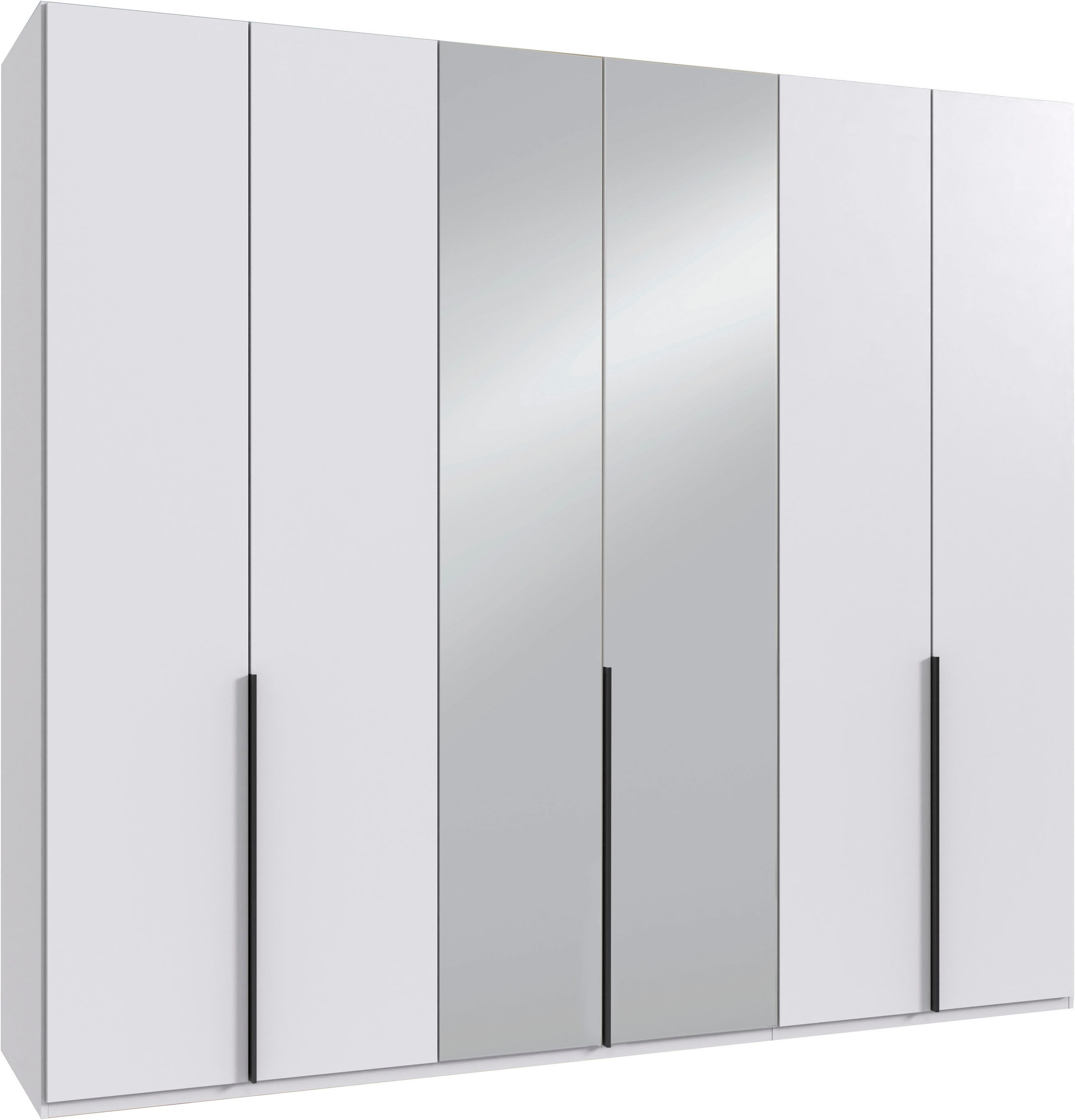 Wimex Kleiderschrank »Mugano,in 5 Breiten,2 Höhen,2 Tiefen, viele Farben, Made in Germany« in Basic oder Premium Ausstattung, mit langen Griffen aus Metall, mit oder ohne Spiegel