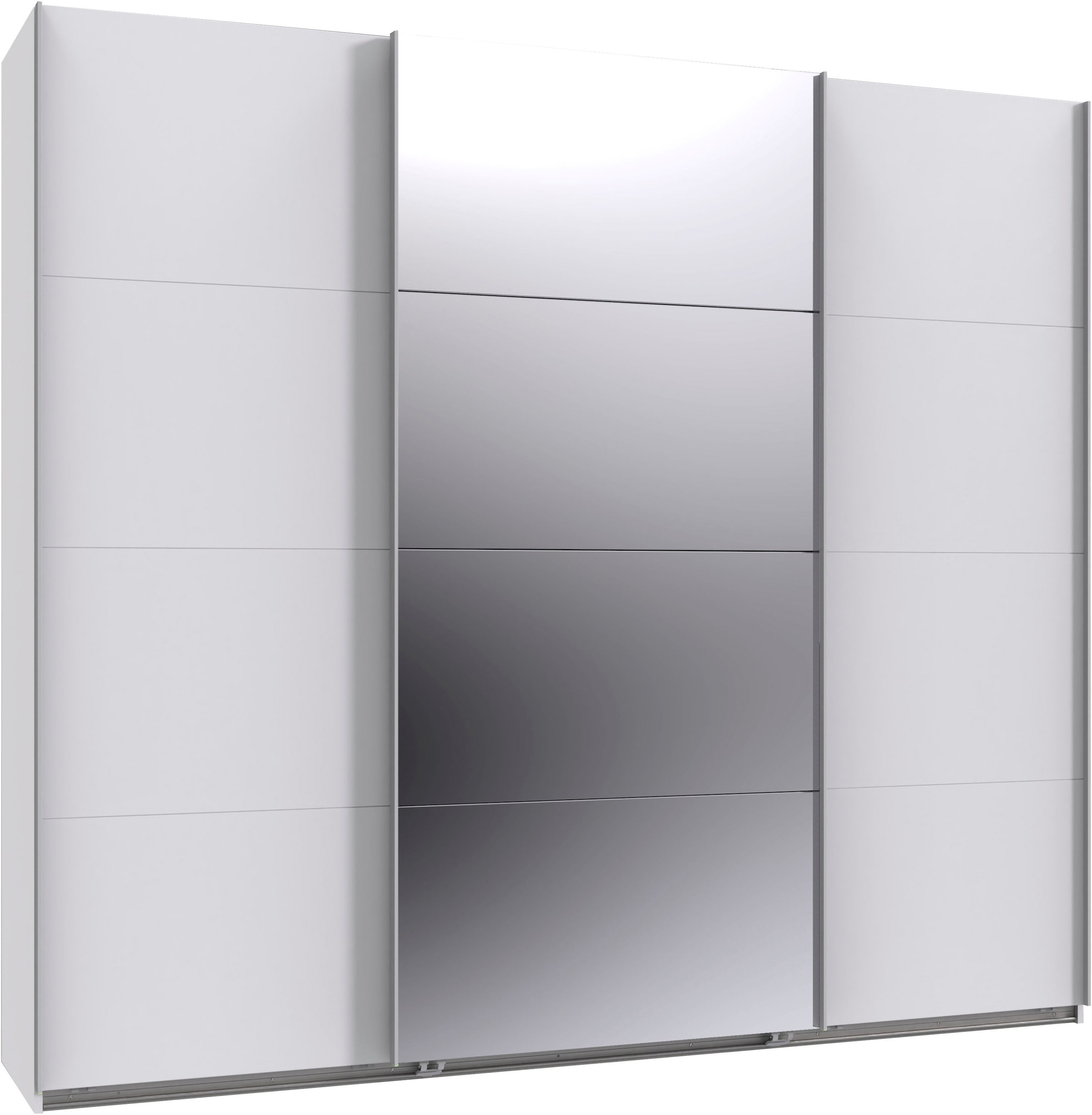 Wimex Kleiderschrank »Mugano, Made in Germany, Lieferung bis in Deine Etage und Stellort« wähle Deine Ausstattung: Basic oder Premium!, 3 Schwebetüren, grosse Grössen, mit oder ohne Spiegel, Metallgriffe