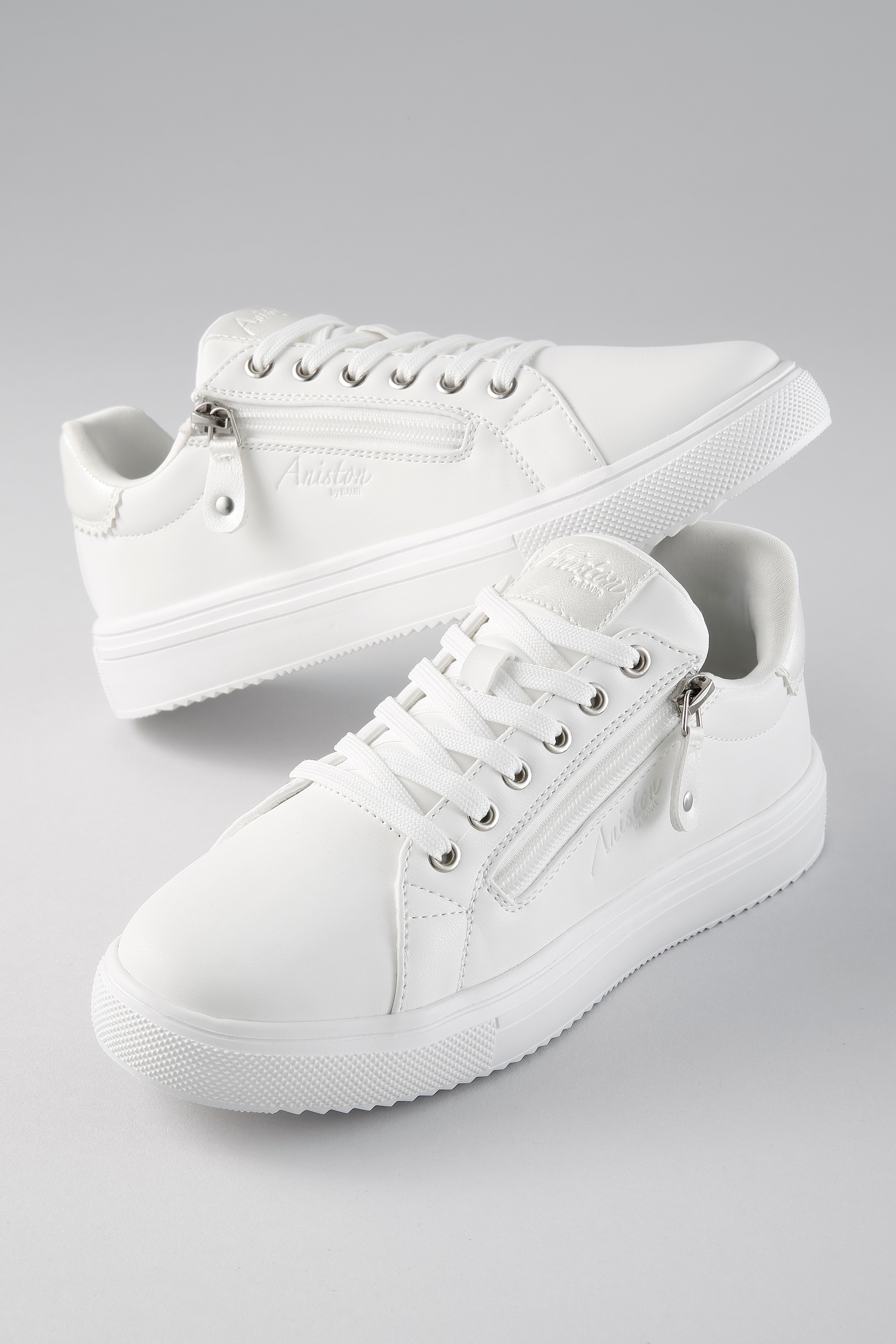 Aniston SHOES Sneaker Schnürschuh, Freizeitschuh mit Reissverschluss - NEUE KOLLEKTION